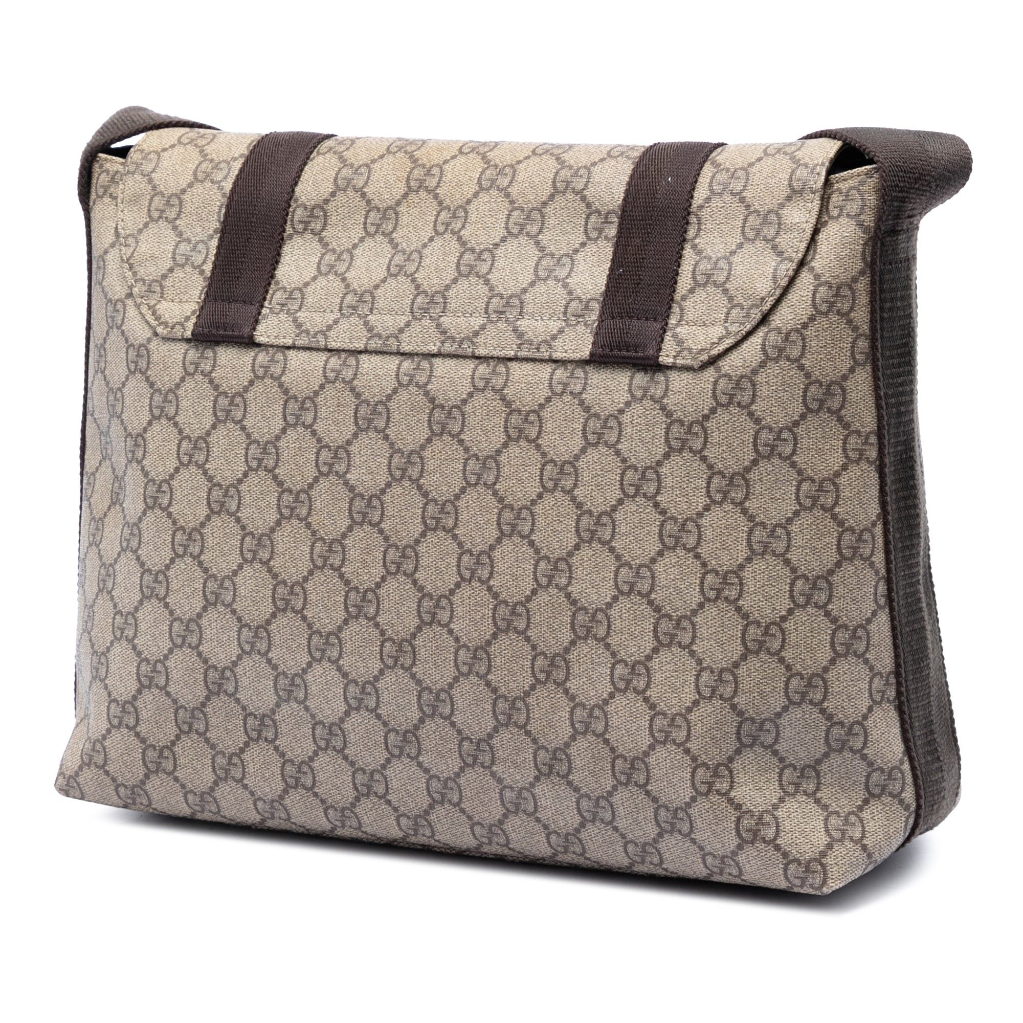 Gucci Large GG Supreme Double Buckle Flap Messenger Bag Size ONE SIZE - 2 Thumbnail