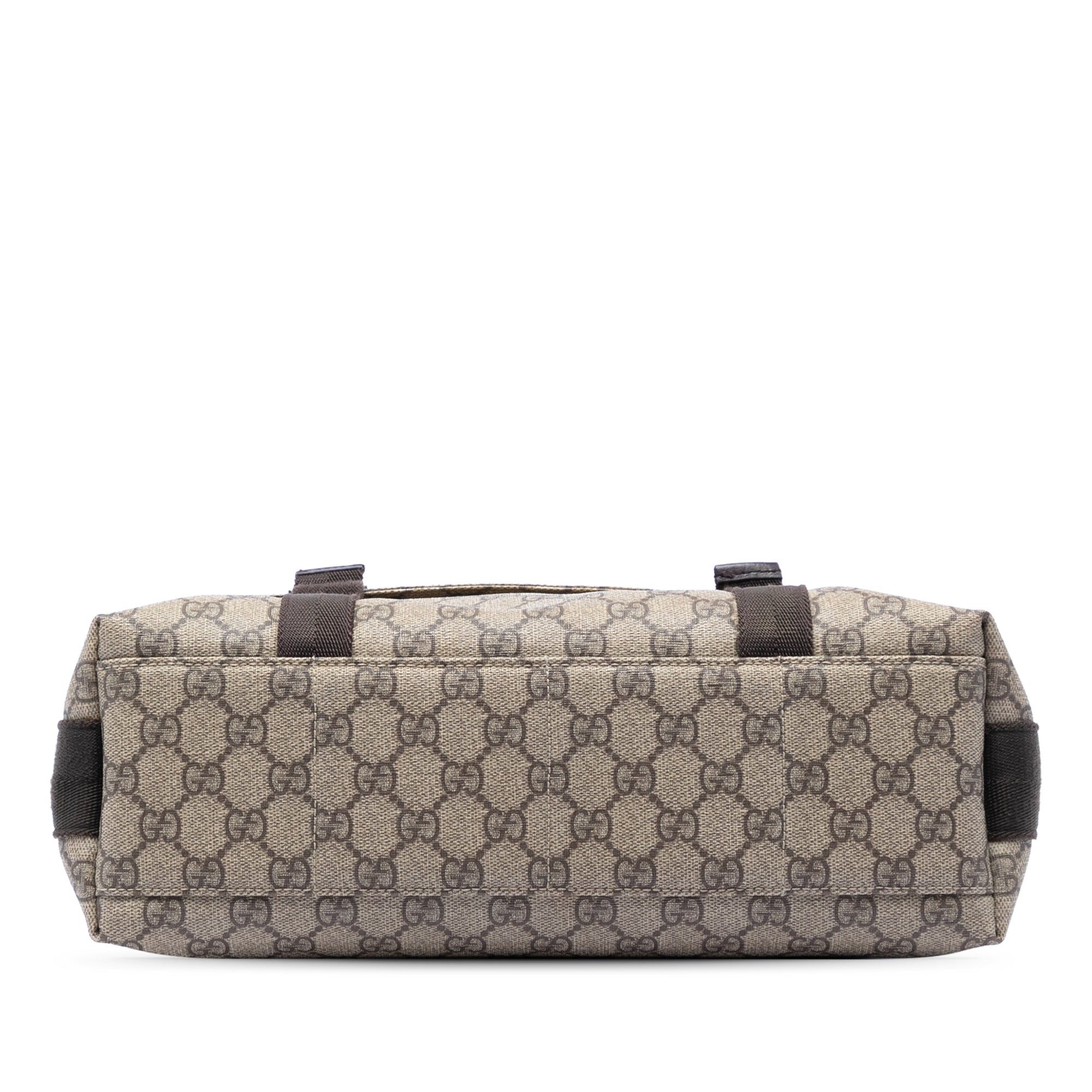 Gucci Large GG Supreme Double Buckle Flap Messenger Bag Size ONE SIZE - 3 Thumbnail