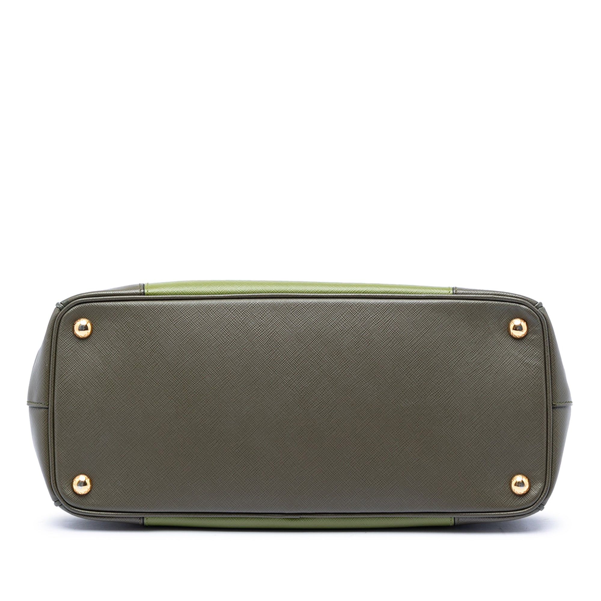 Prada Medium Bicolor Saffiano Lux Galleria Double Zip Satchel Size ONE SIZE - 3 Thumbnail