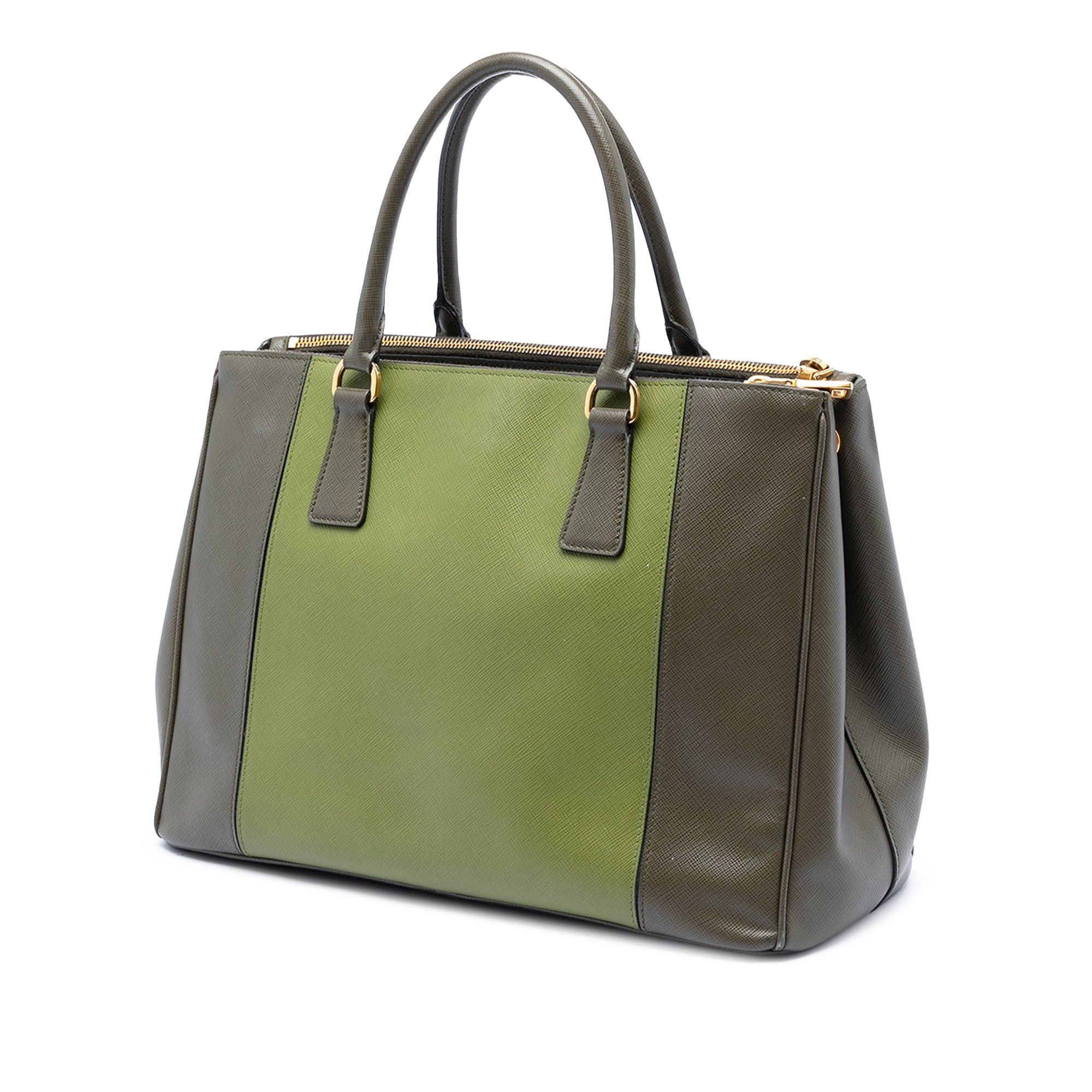 Prada Medium Bicolor Saffiano Lux Galleria Double Zip Satchel Size ONE SIZE - 2 Thumbnail