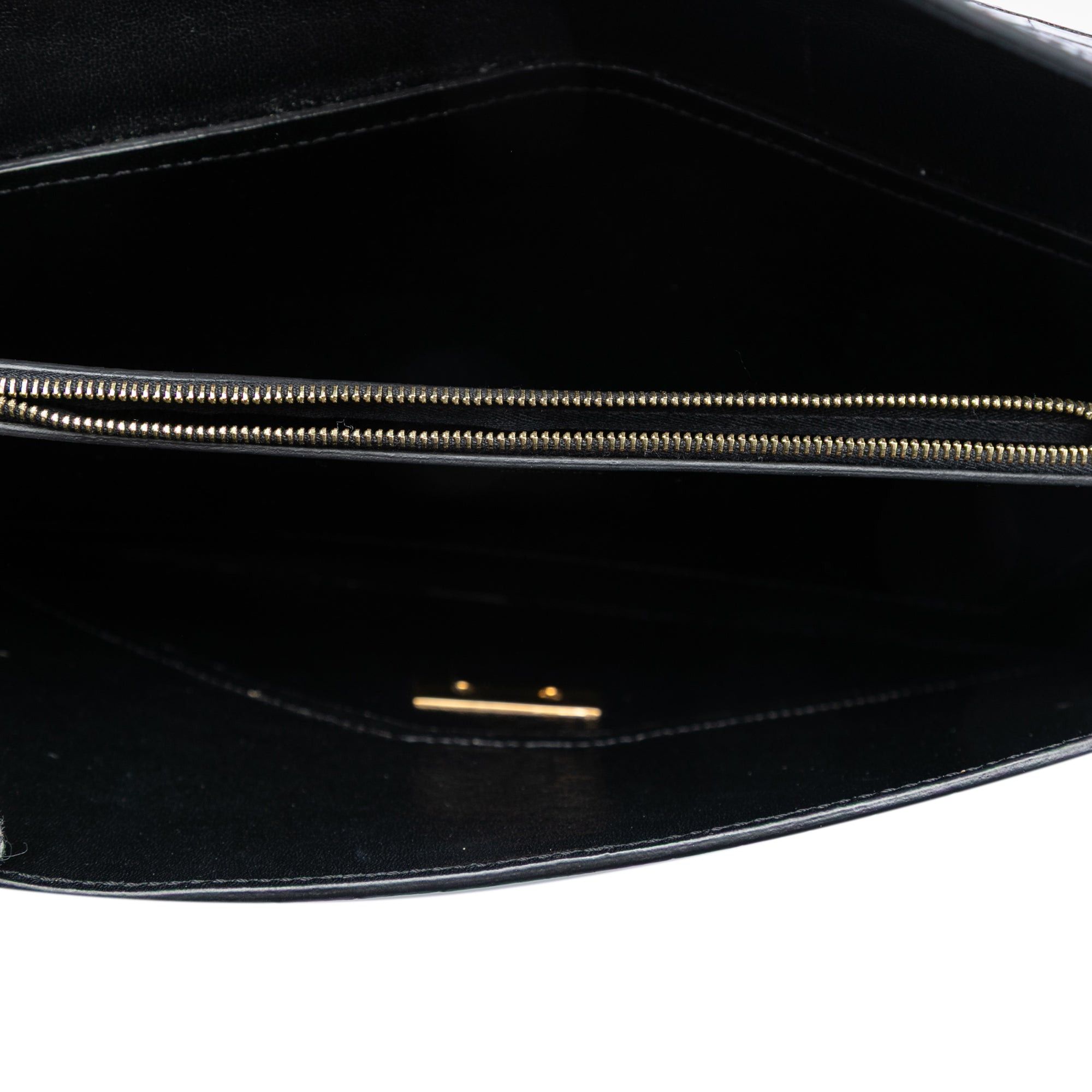 Celine Croc Embossed Leather Envelope Clutch Size ONE SIZE - 4 Thumbnail
