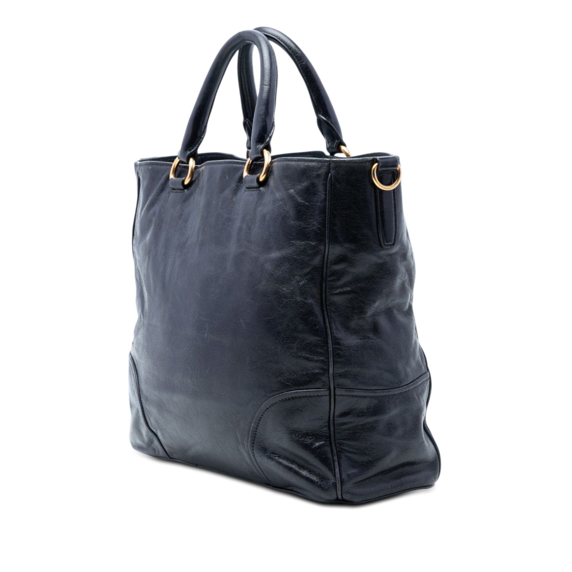 Prada Vitello Shine Open Convertible Tote Size ONE SIZE - 2 Thumbnail