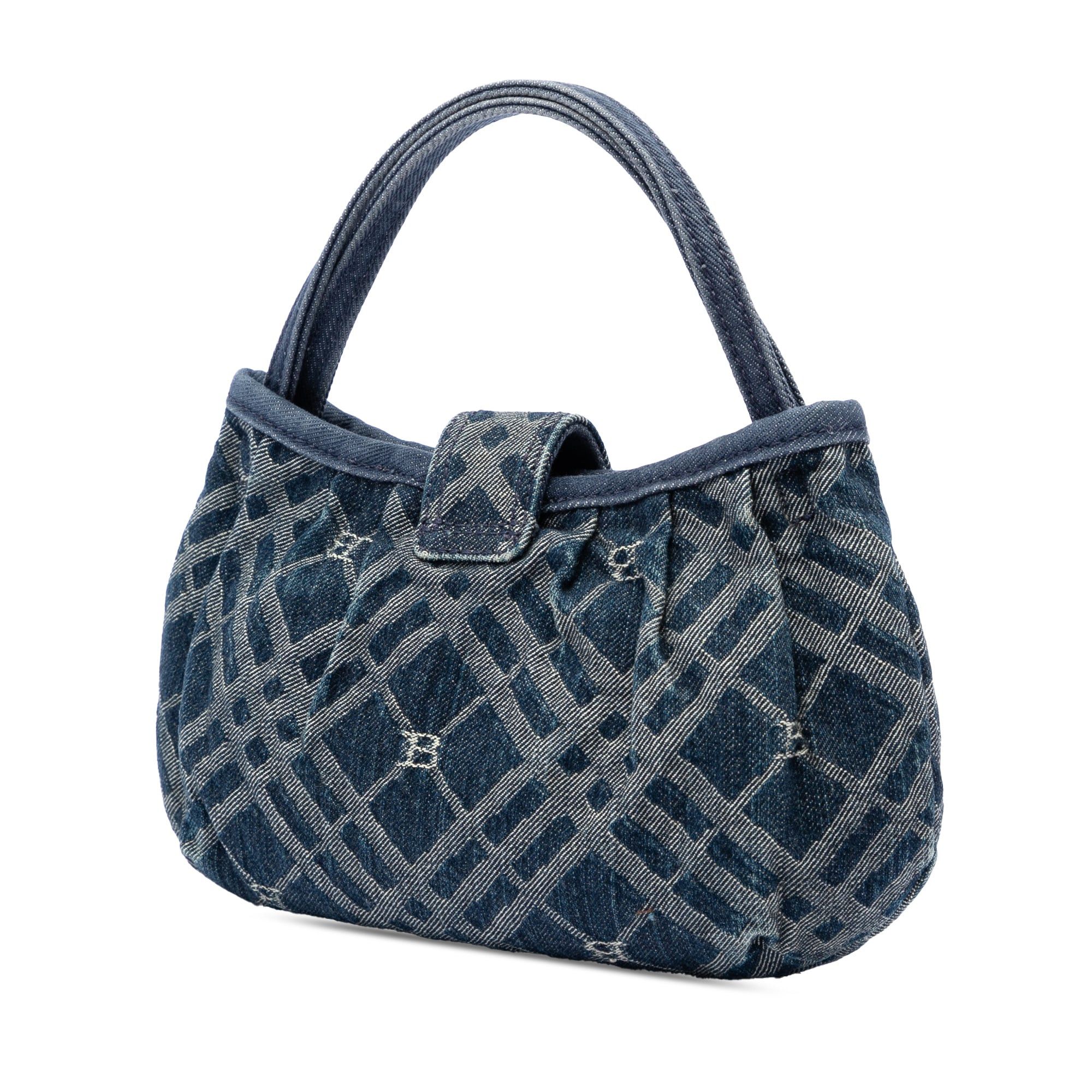 Burberry Nova Check Denim Handbag Size ONE SIZE - 2 Thumbnail