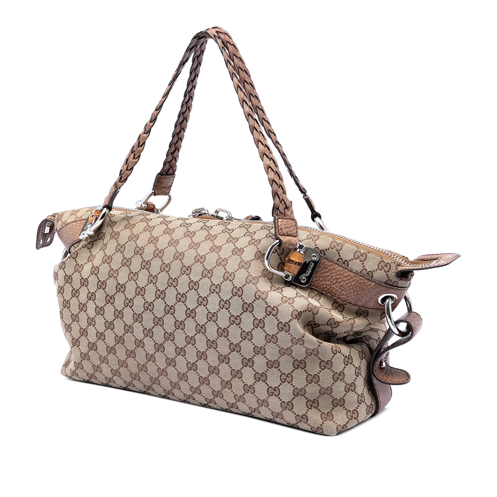 Gucci Medium GG Canvas Bamboo Bar Tote Size ONE SIZE - 2 Thumbnail