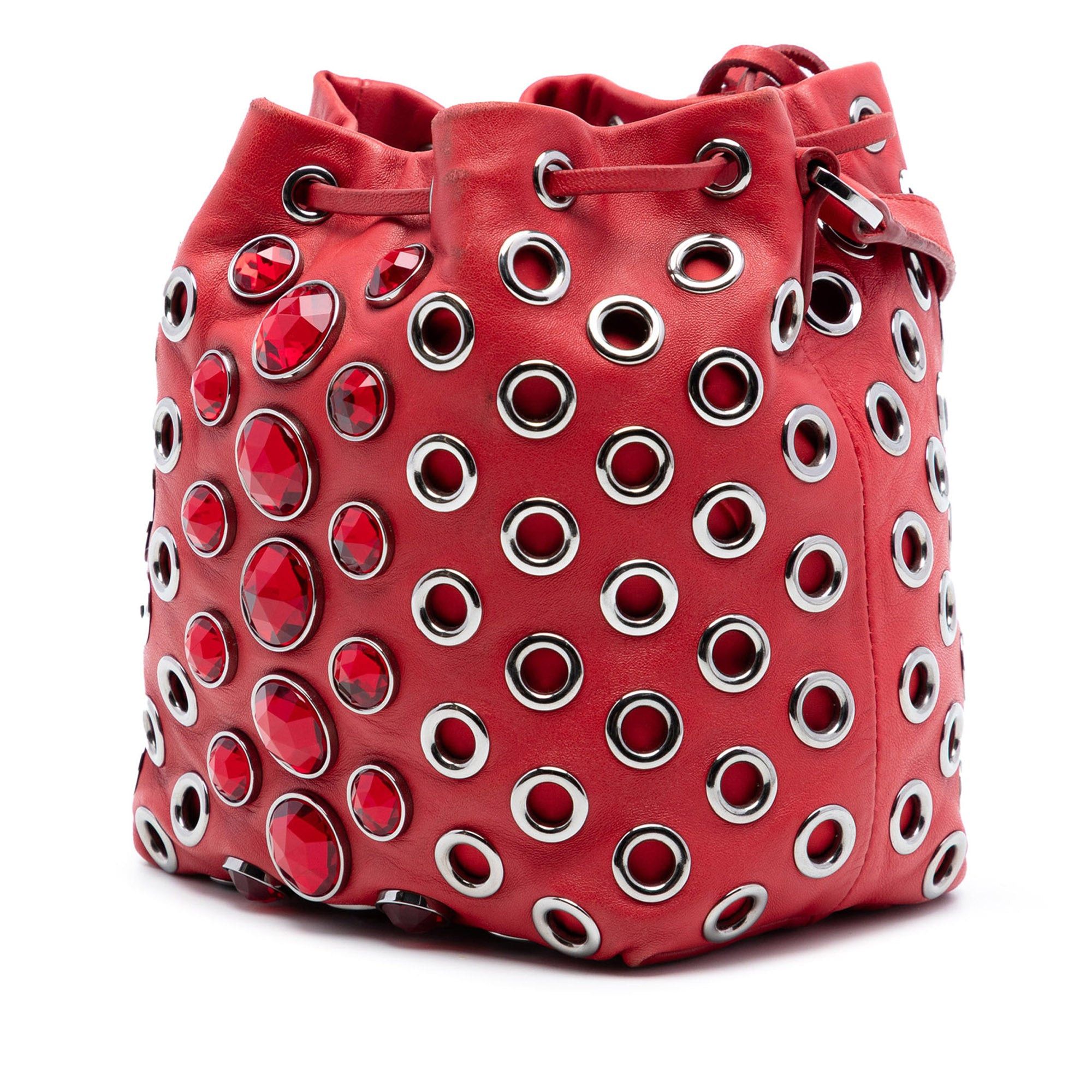 Miu Miu Jeweled Nappa Grommet Starlight Bucket Bag Size ONE SIZE - 2 Thumbnail