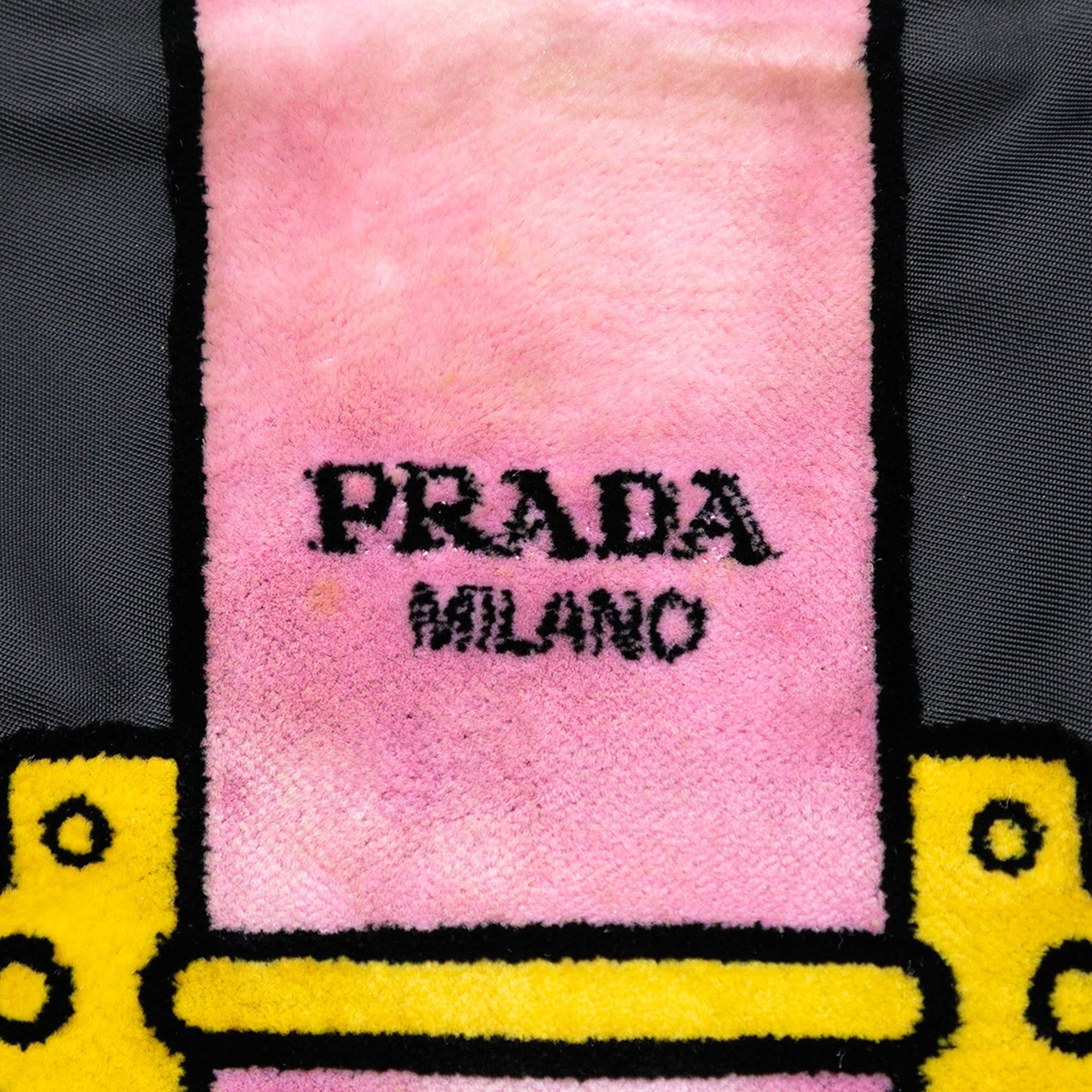Prada Tessuto Velluto Ricamo Trompe L oeil Tote Size ONE SIZE - 5 Thumbnail