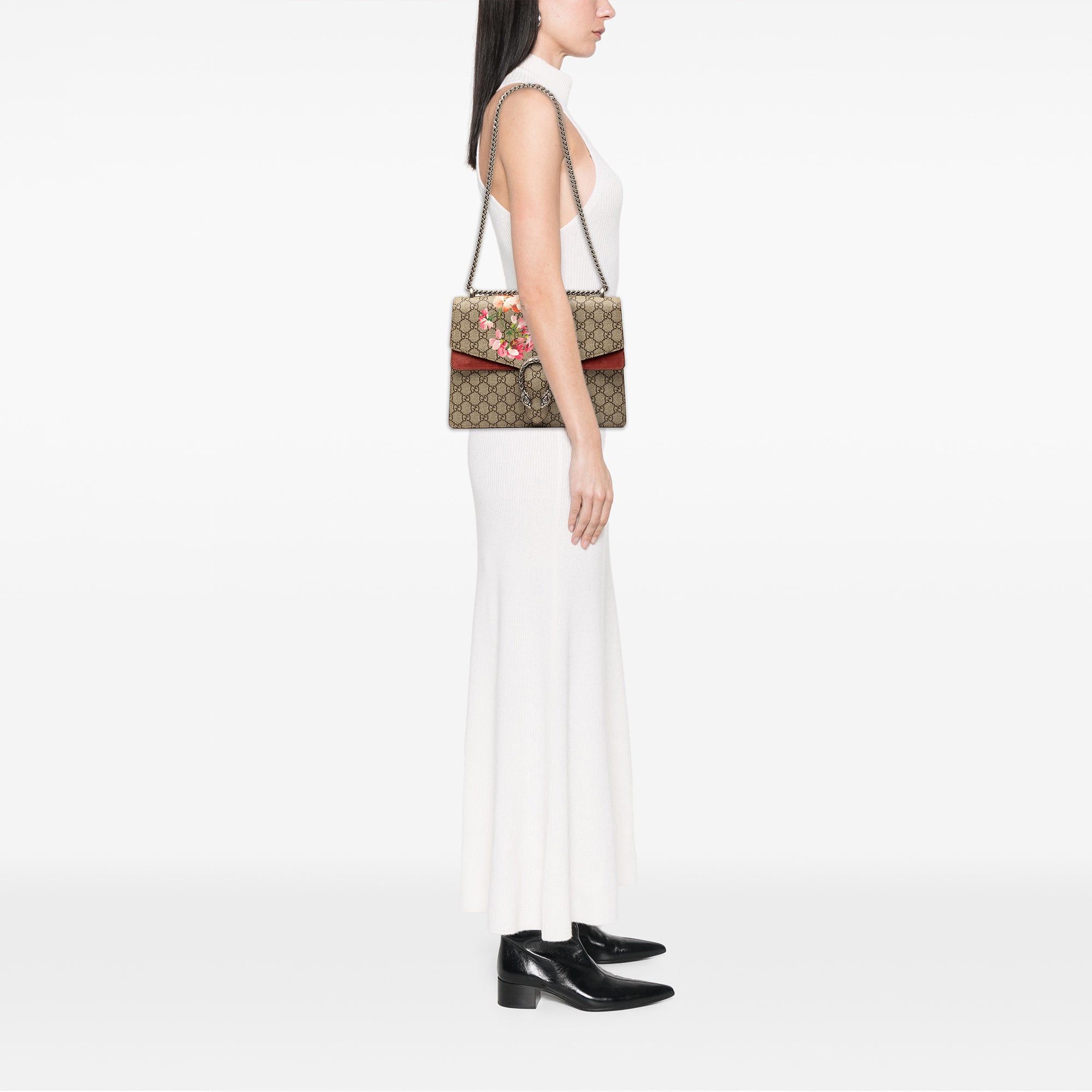 Gucci Medium GG Supreme Blooms Dionysus Shoulder Bag Size ONE SIZE - 7 Thumbnail