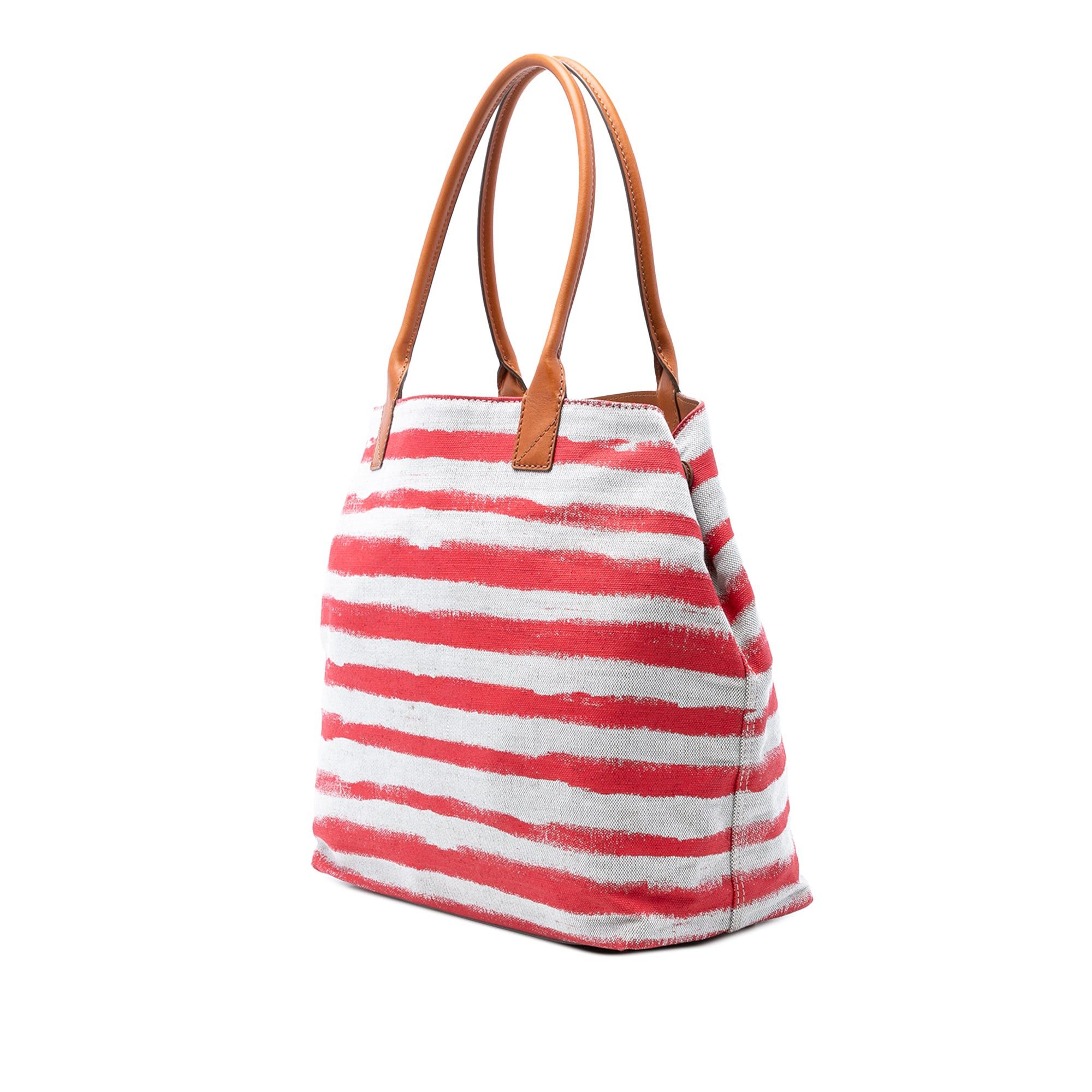 Burberry Canvas Striped Lauriston Tote Size ONE SIZE - 2 Thumbnail
