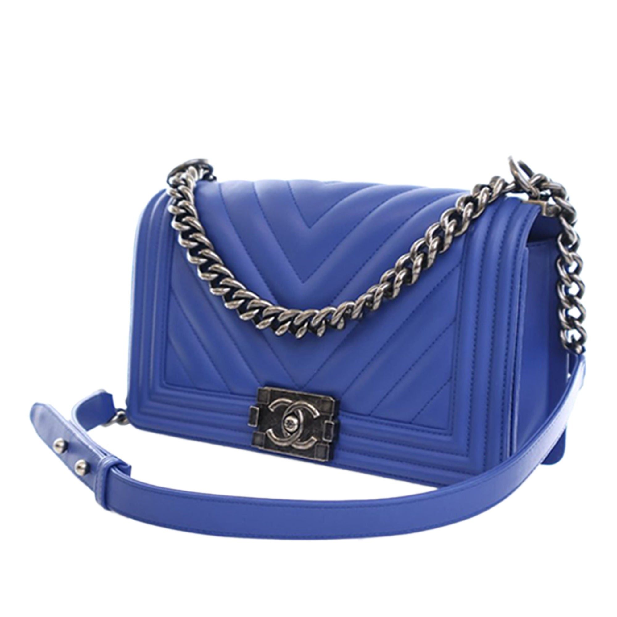 Chanel Old Medium Chevron Lambskin Boy Flap Size ONE SIZE - 2 Thumbnail