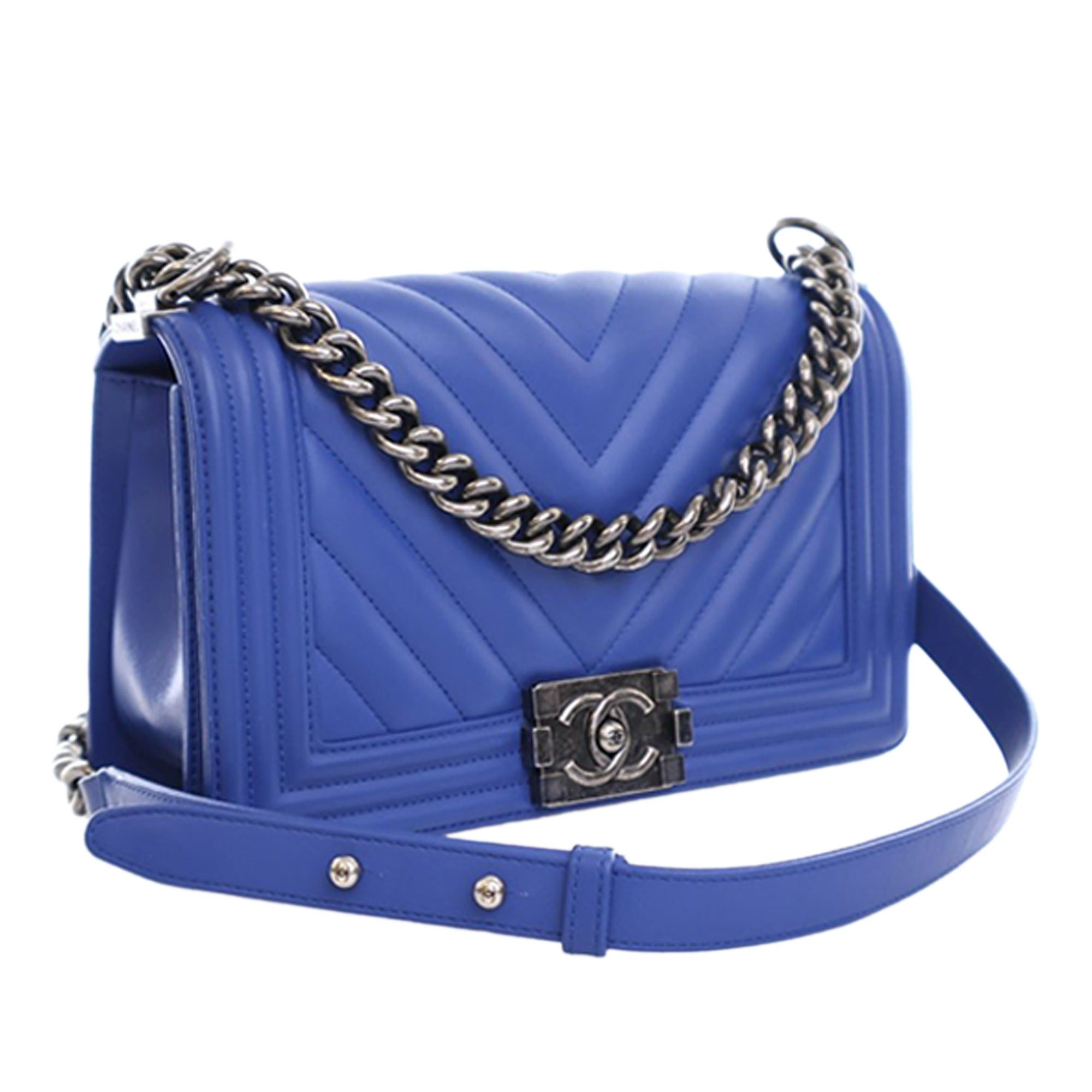 Chanel Old Medium Chevron Lambskin Boy Flap Size ONE SIZE - 3 Thumbnail