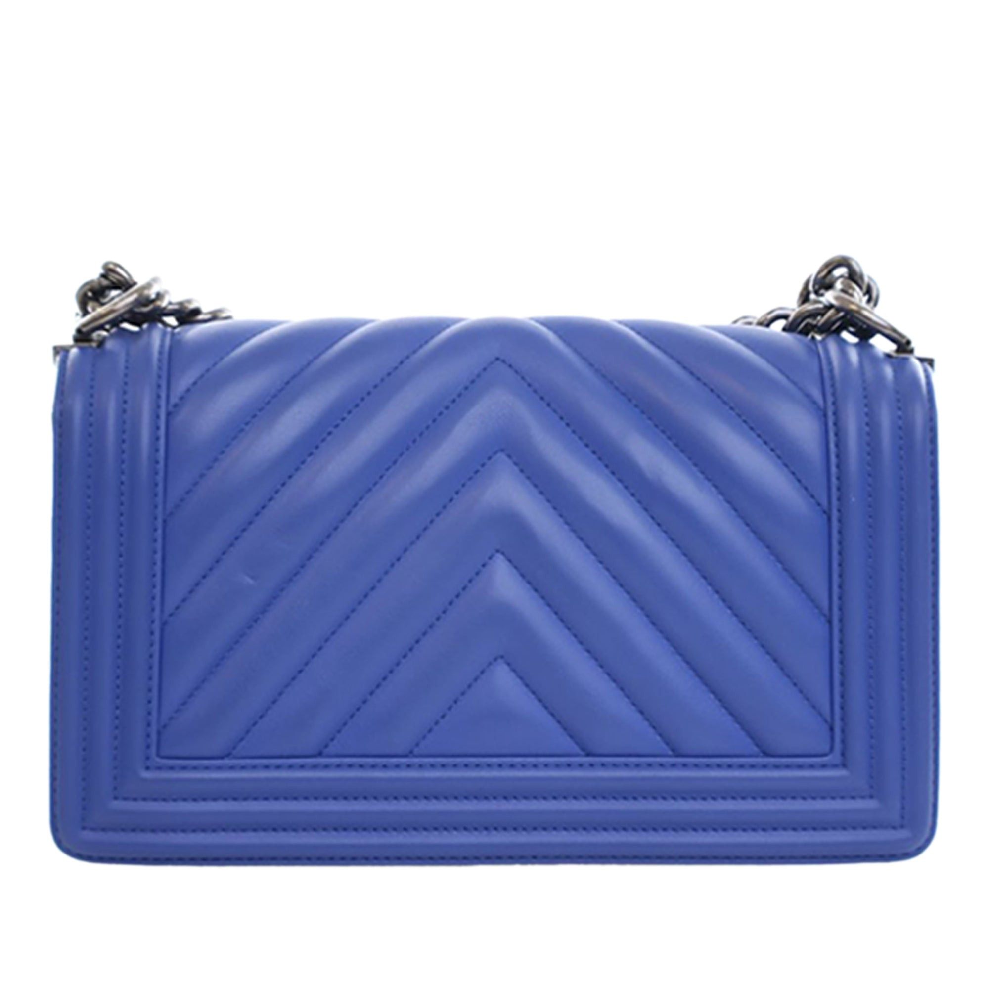 Chanel Old Medium Chevron Lambskin Boy Flap Size ONE SIZE - 4 Thumbnail