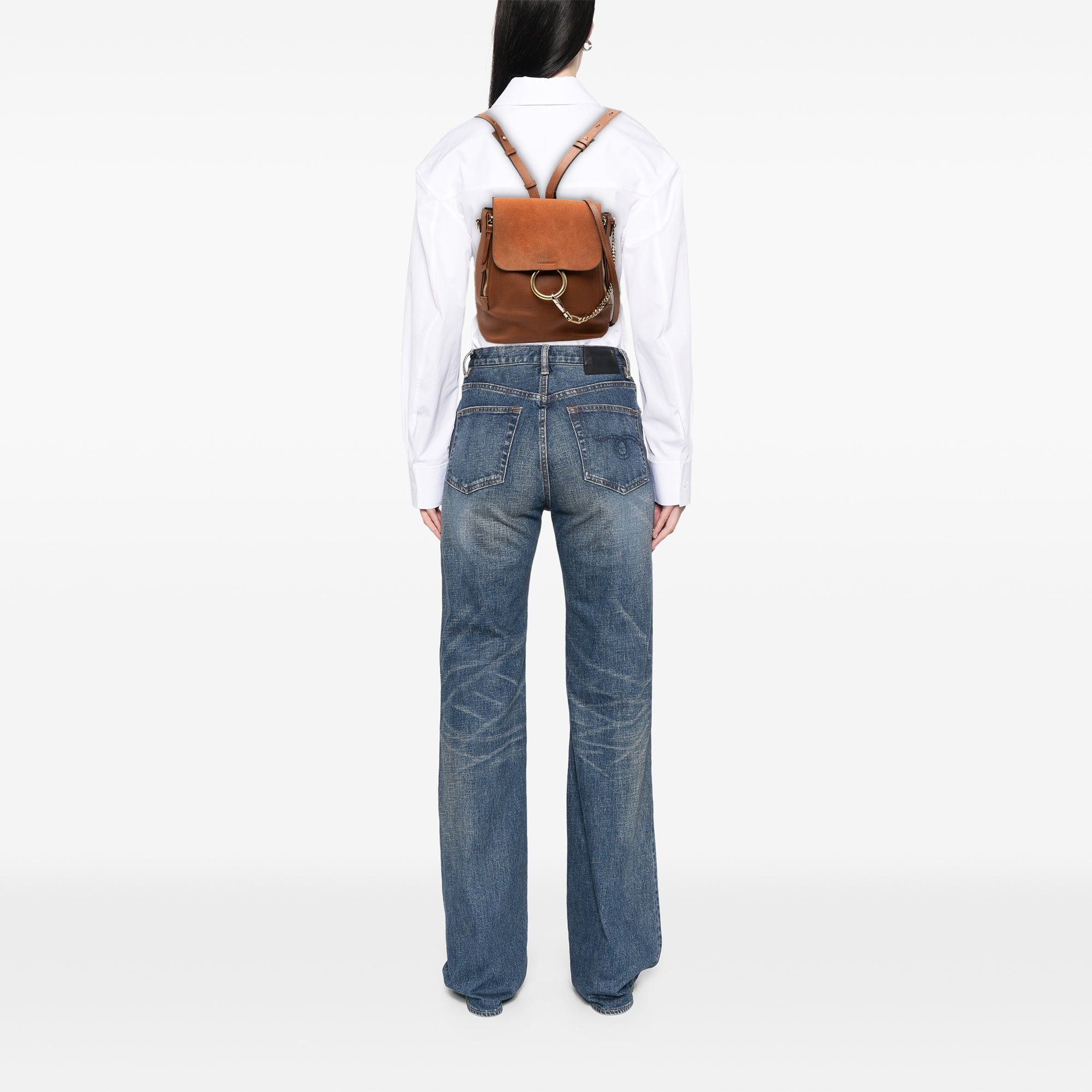 Chloe Medium Calfskin and Suede Faye Backpack Size ONE SIZE - 7 Thumbnail