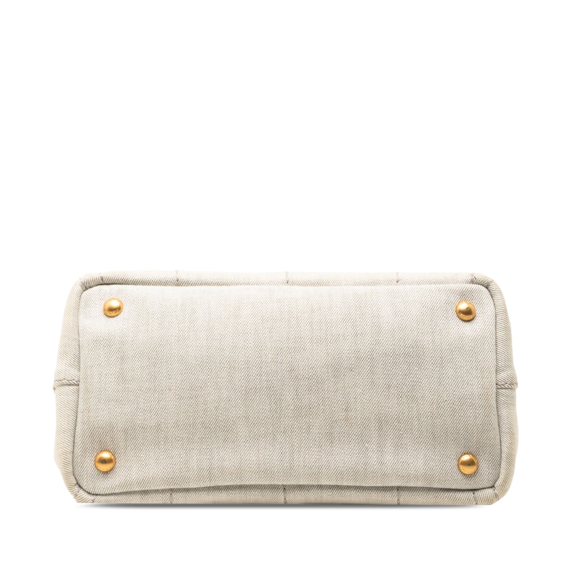 Prada Small Denim Canapa Logo Satchel Size ONE SIZE - 3 Thumbnail