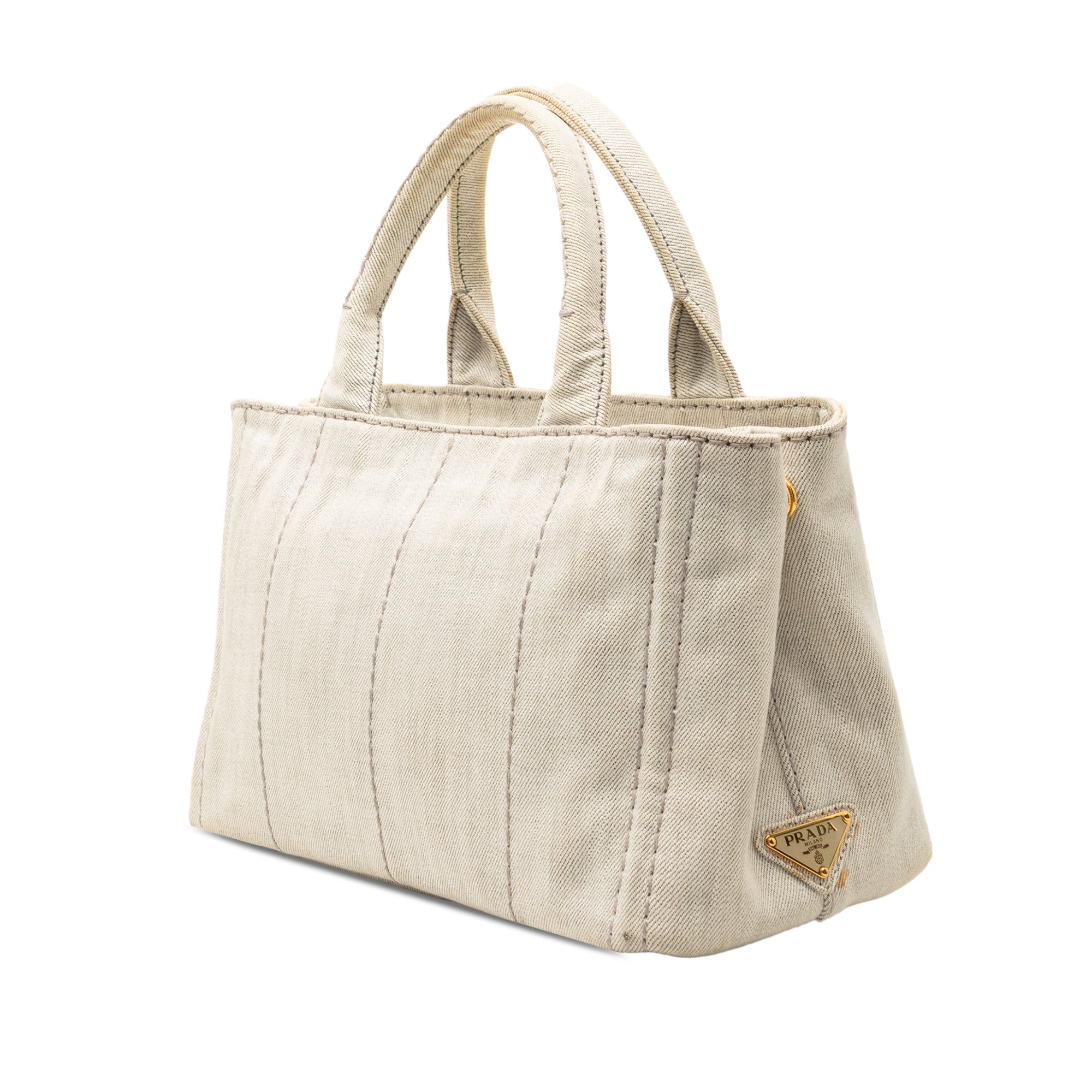 Prada Small Denim Canapa Logo Satchel Size ONE SIZE - 2 Thumbnail