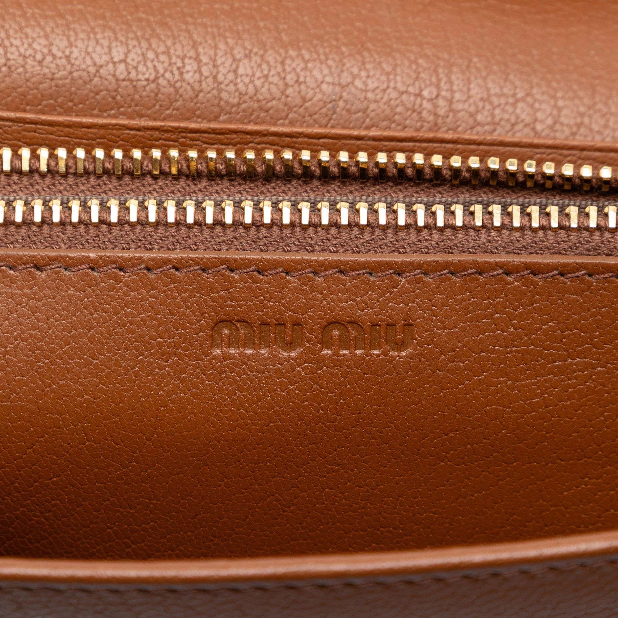 Miu Miu Studded Goatskin Madras Lux Wallet On Chain Size ONE SIZE - 5 Thumbnail