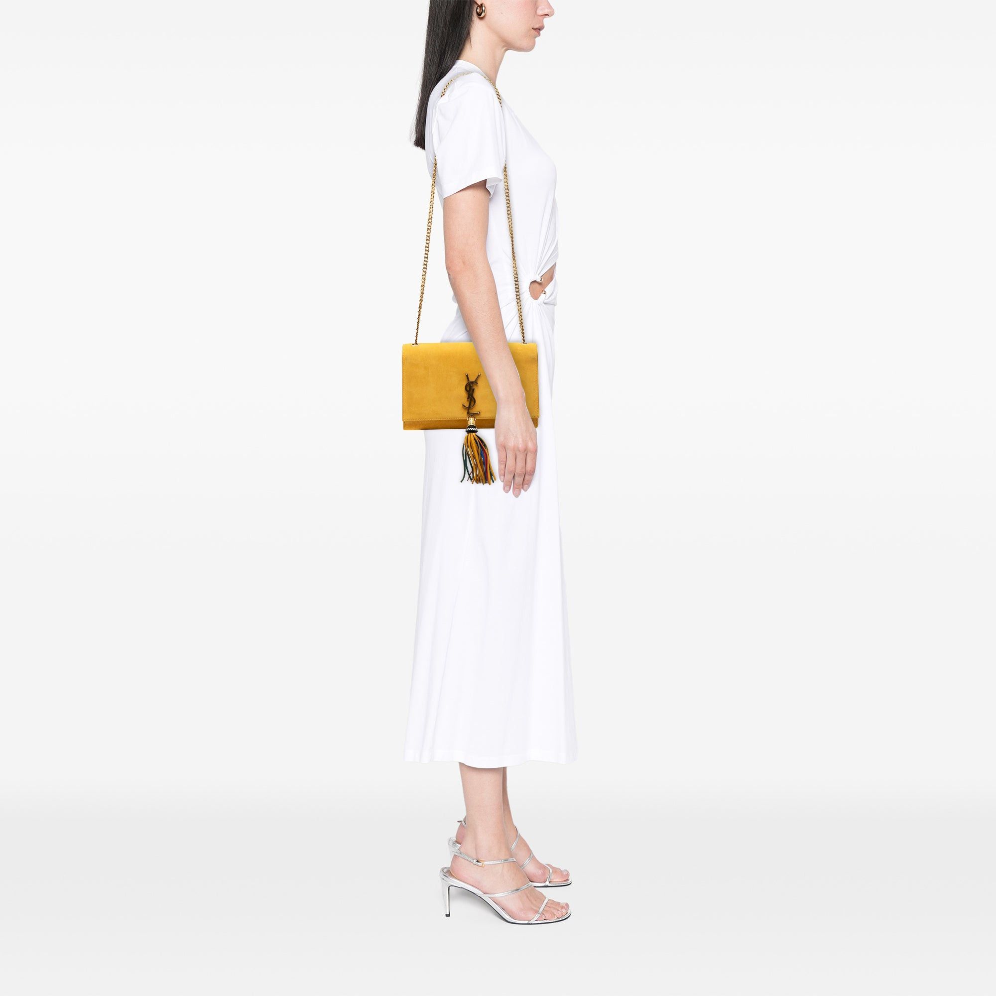 Saint Laurent Paris Medium Suede Monogram Kate Tassel Crossbody Size ONE SIZE - 7 Thumbnail