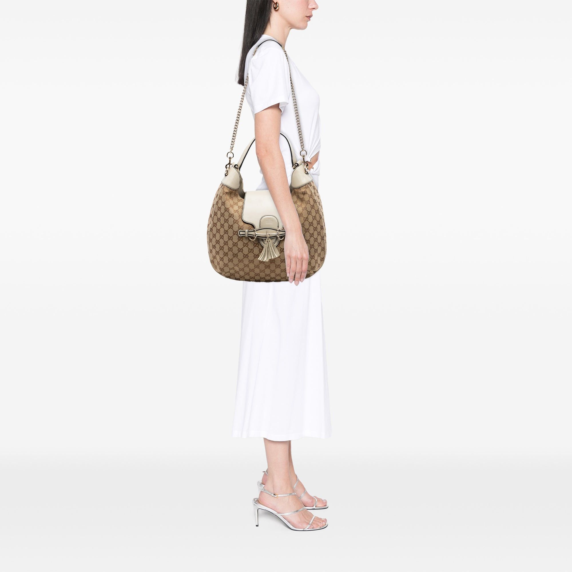 Gucci Medium GG Canvas Emily Flap Satchel Size ONE SIZE - 7 Thumbnail