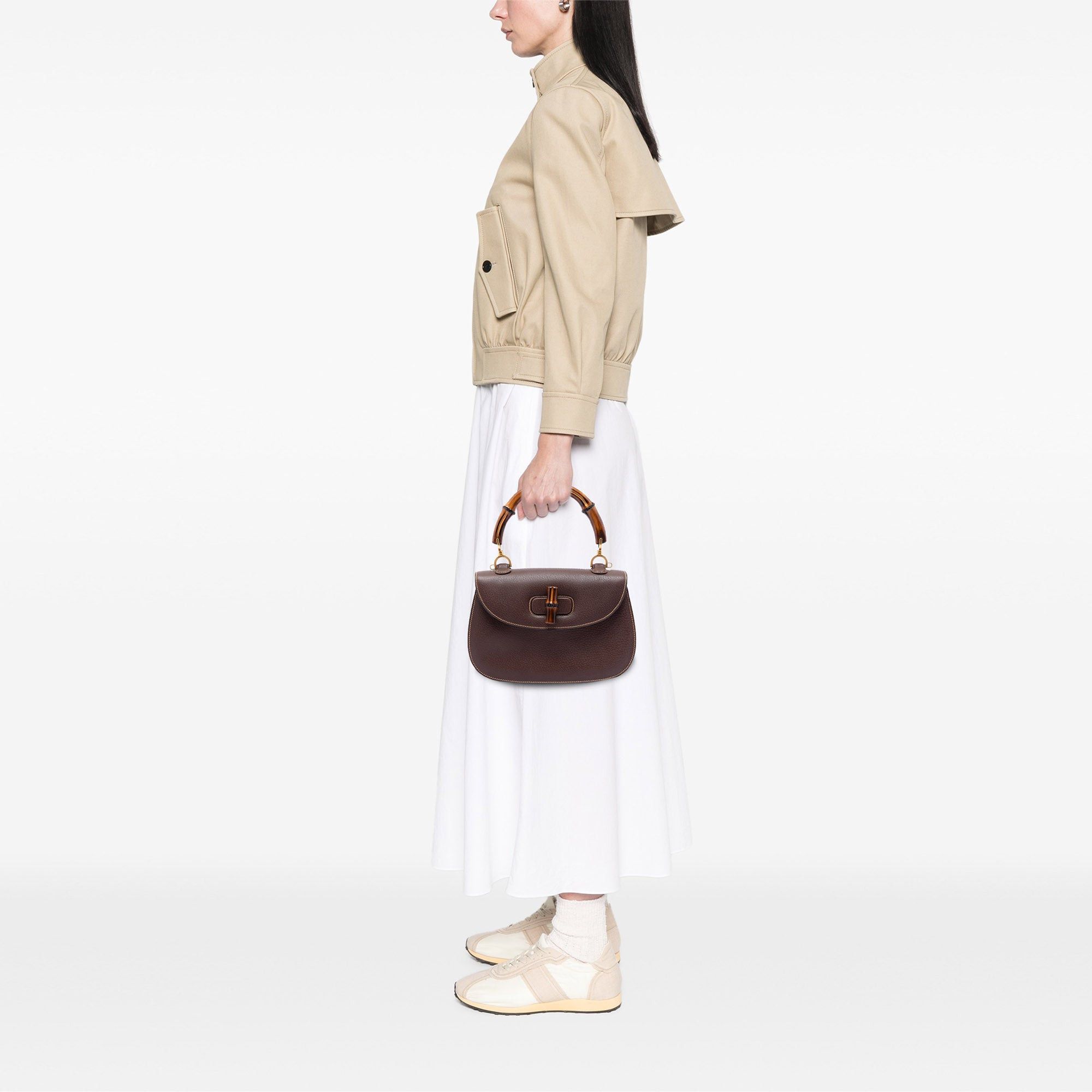 Gucci Medium Calfskin Bamboo Top Handle Bag Size ONE SIZE - 7 Thumbnail