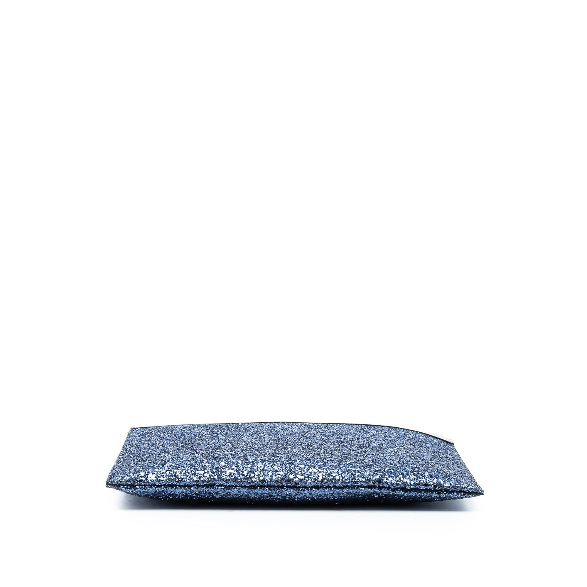 Saint Laurent Paris Glittered Leather Zipped Tablet Pouch Size ONE SIZE - 3 Thumbnail