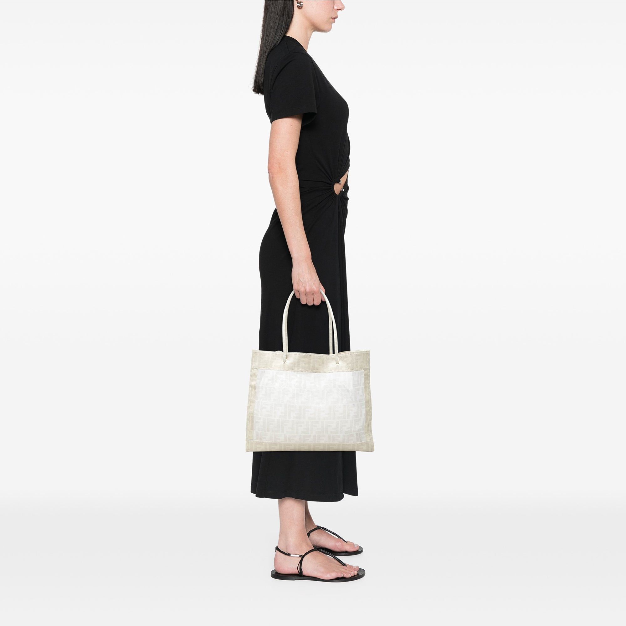 Fendi Coated Canvas Trimmed Zucca Mesh Tote Size ONE SIZE - 7 Thumbnail