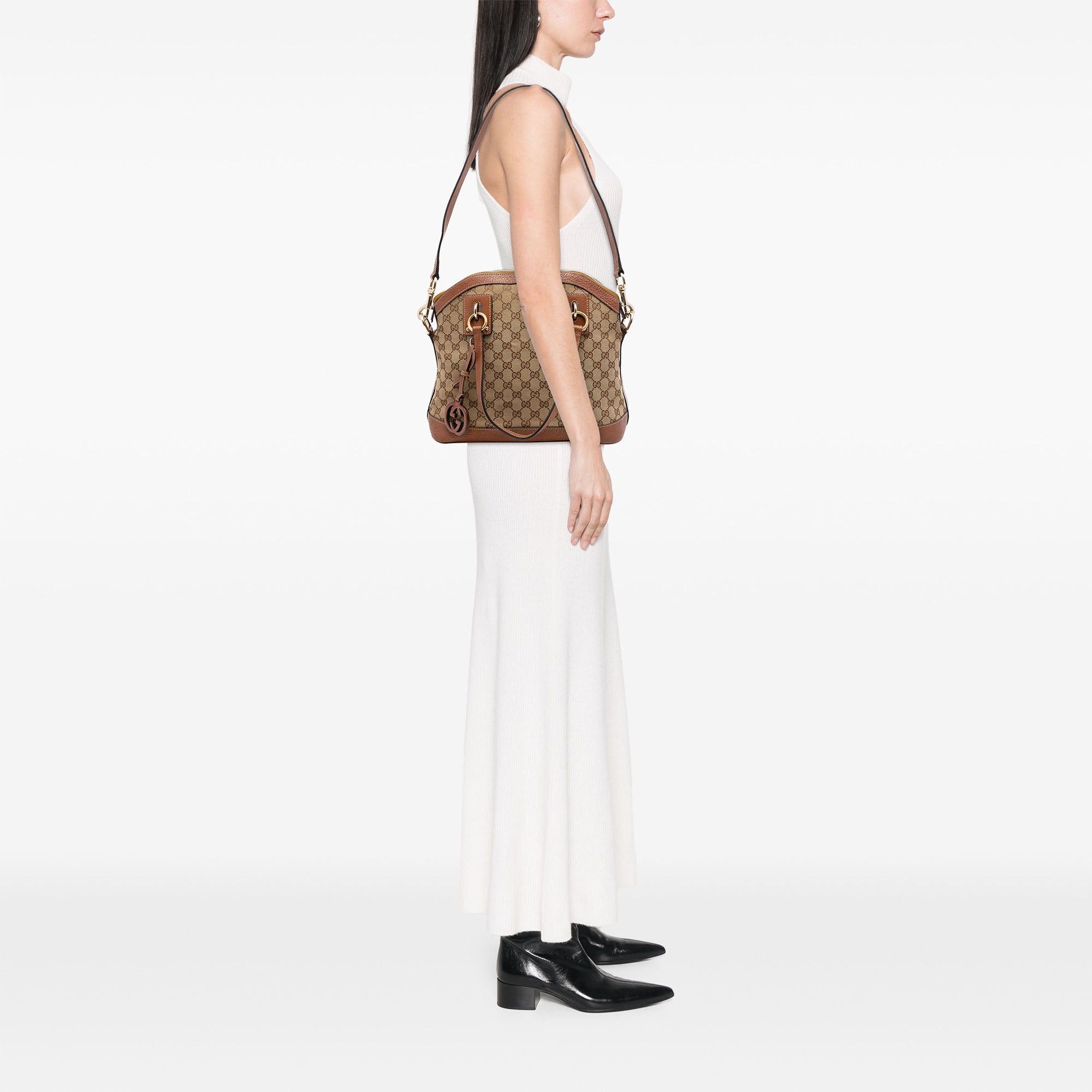 Gucci Medium GG Canvas Charm Dome Satchel Size ONE SIZE - 7 Thumbnail