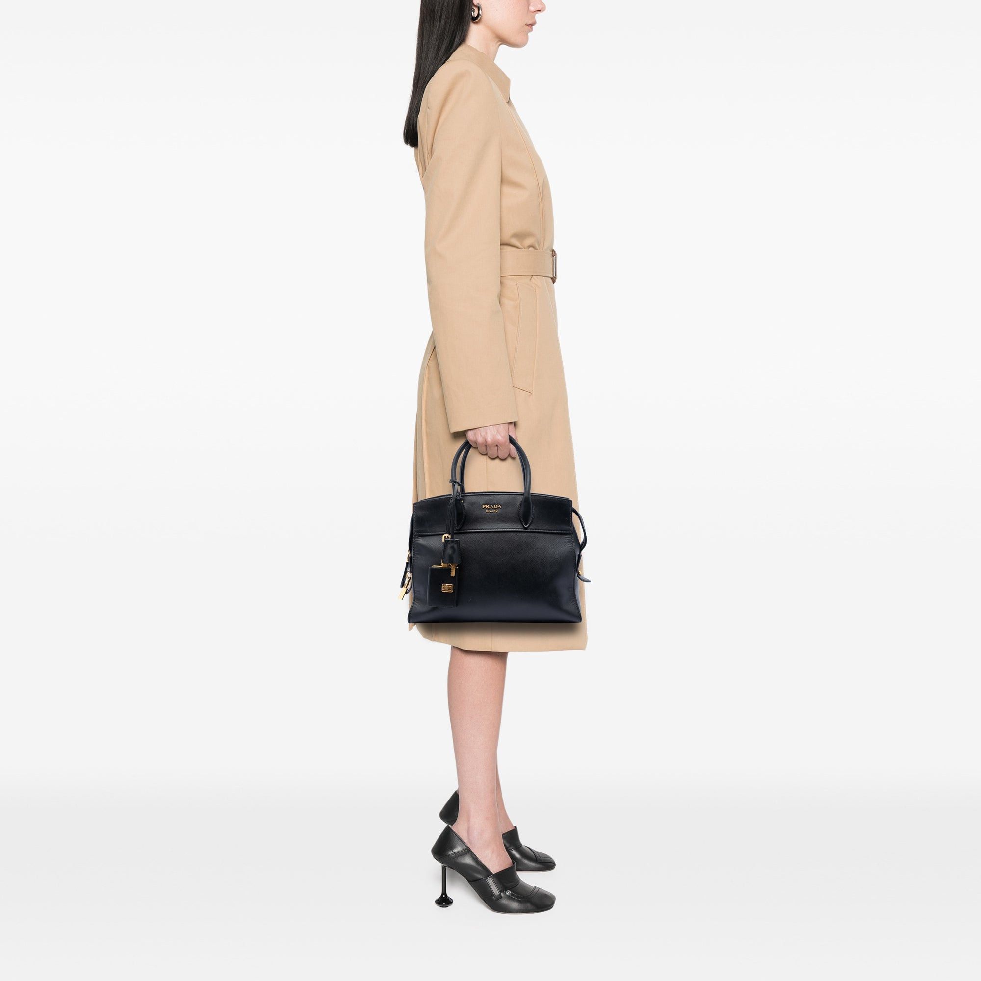 Prada Saffiano and City Calf Esplanade Satchel Size ONE SIZE - 6 Thumbnail