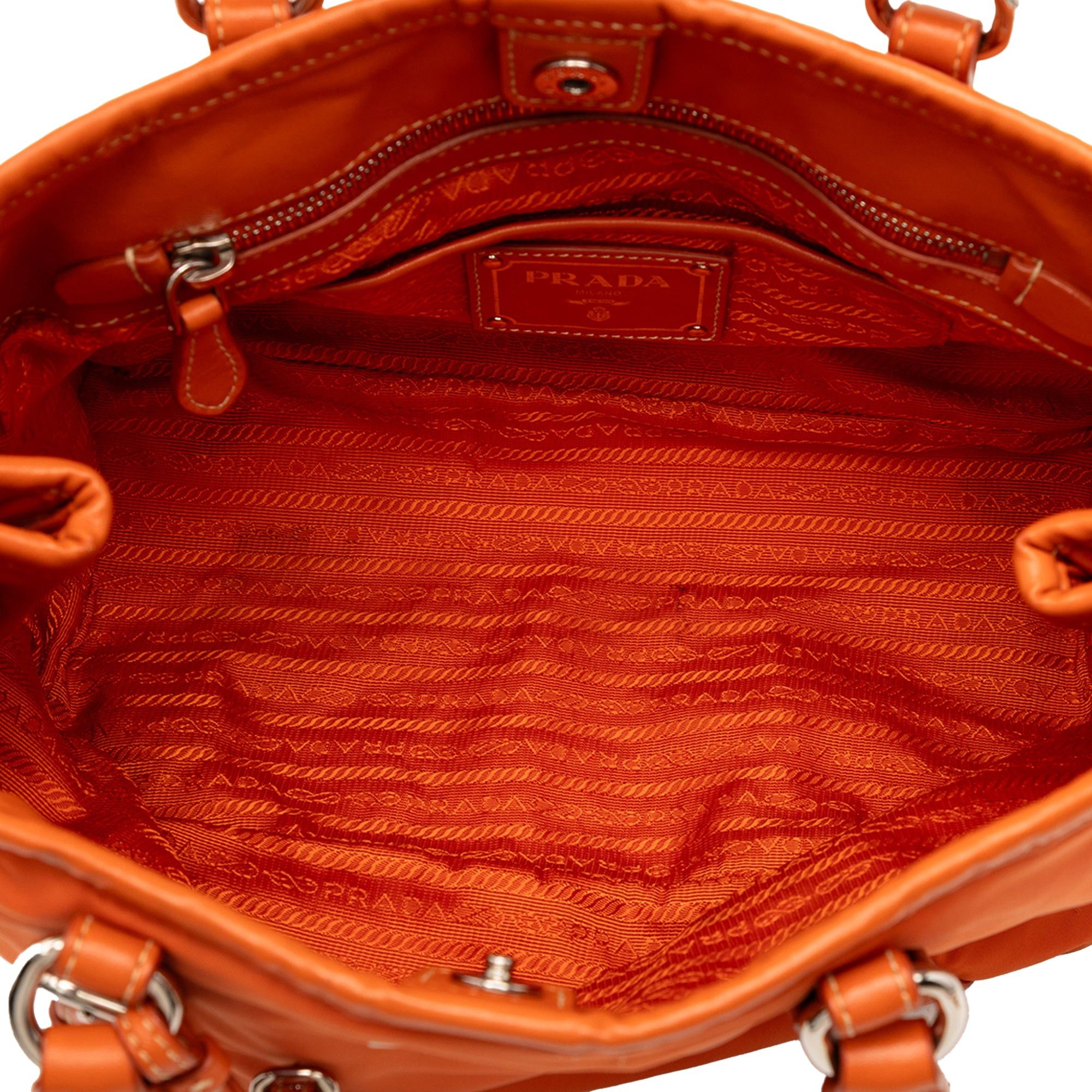 Prada Soft Calf Trimmed Tessuto Satchel Size ONE SIZE - 4 Thumbnail