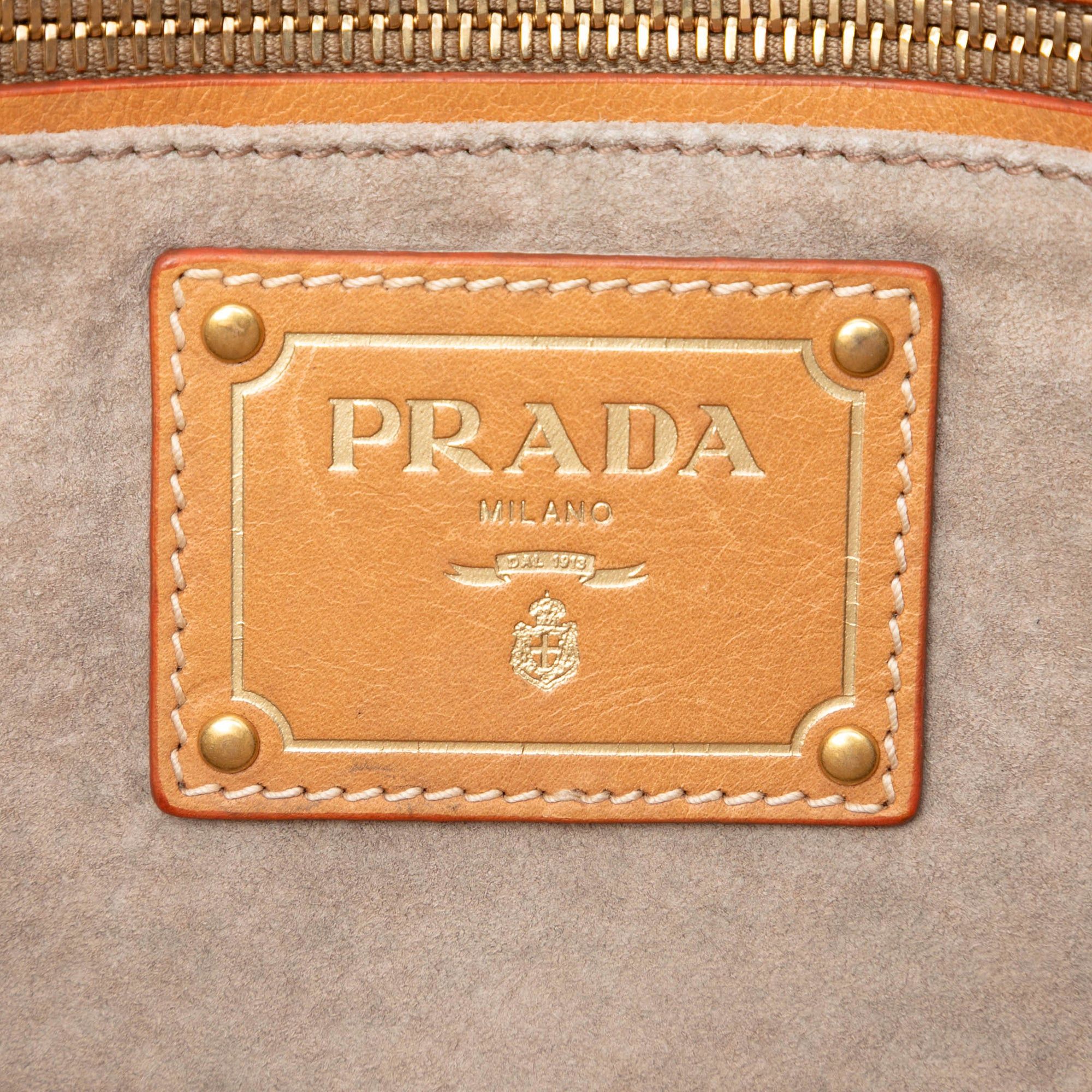 Prada Large Canvas Canapa Righe Striped Satchel Size ONE SIZE - 5 Thumbnail