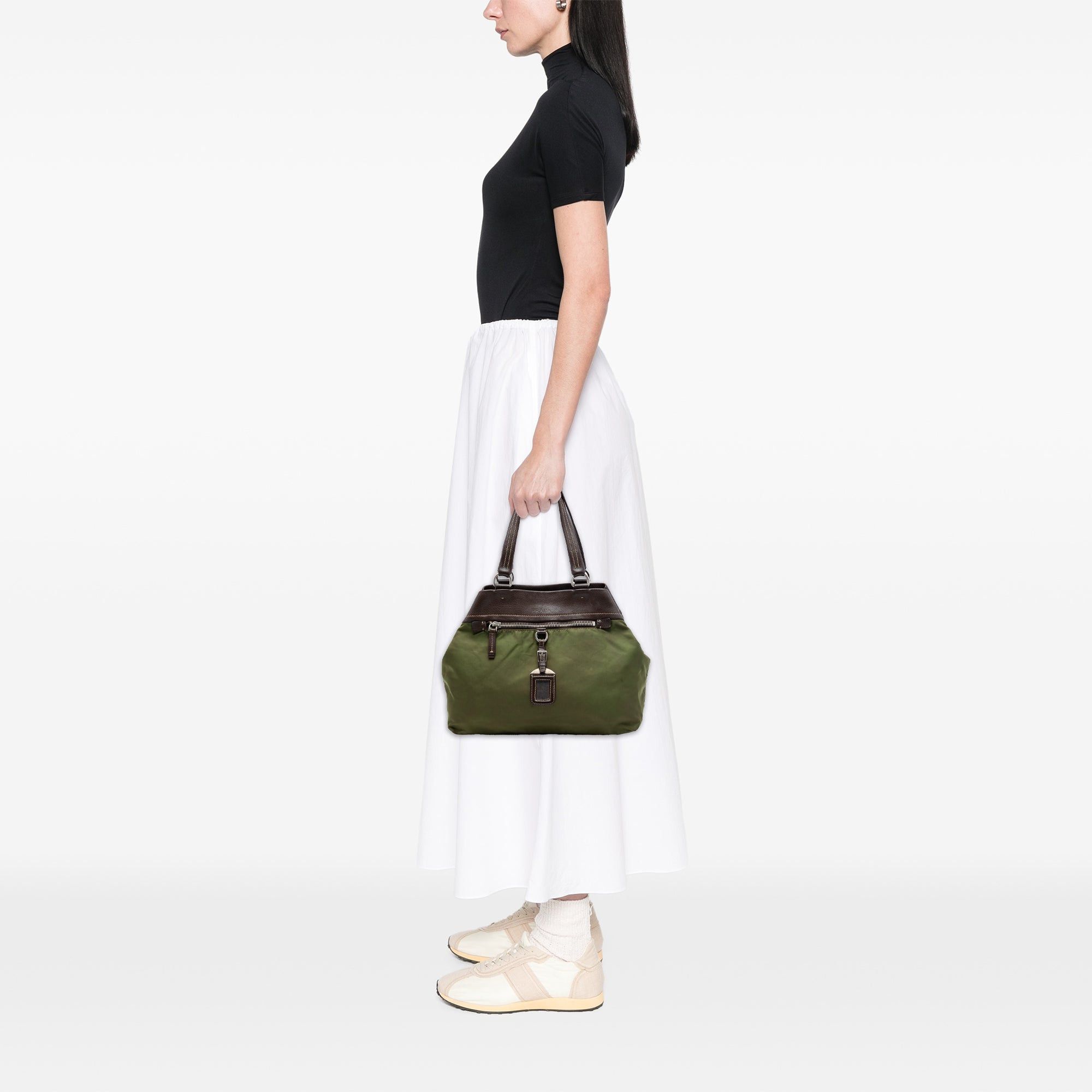 Prada Tessuto and Leather Tote Size ONE SIZE - 6 Thumbnail