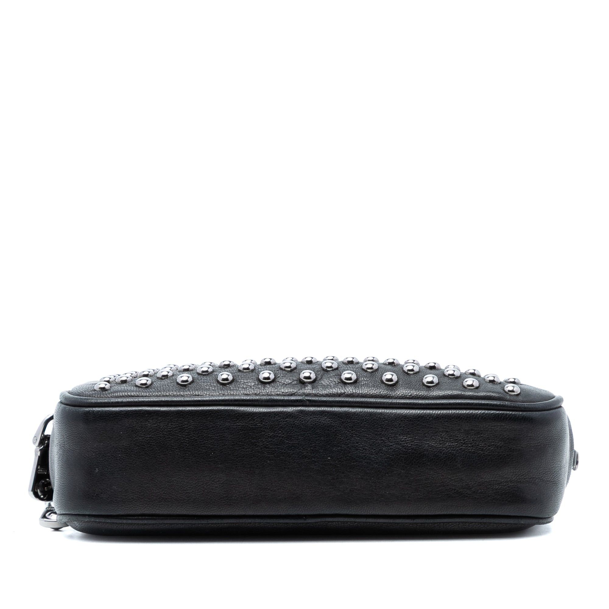Miu Miu Studded Leather Double Zip Crossbody Size ONE SIZE - 3 Thumbnail