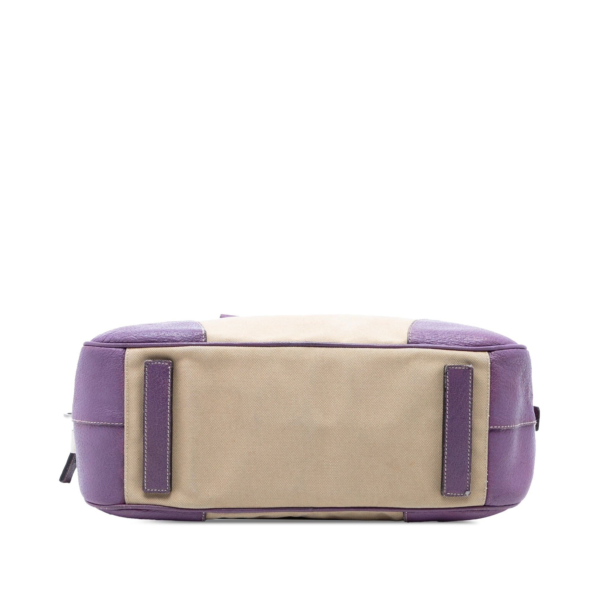 Prada Cinghiale Trimmed Canvas Canapa Bauletto Bag Size ONE SIZE - 3 Thumbnail