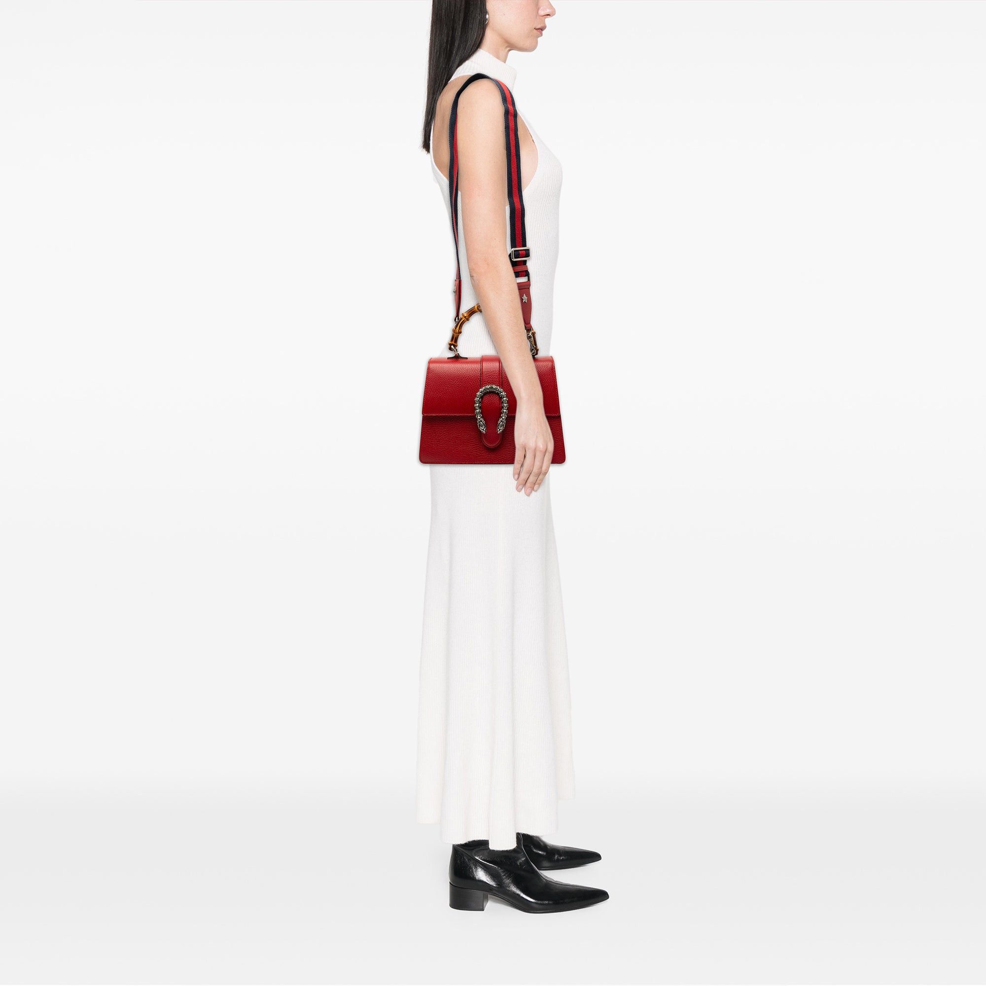 Gucci Medium Calfskin Bamboo Dionysus Web Satchel Size ONE SIZE - 7 Thumbnail