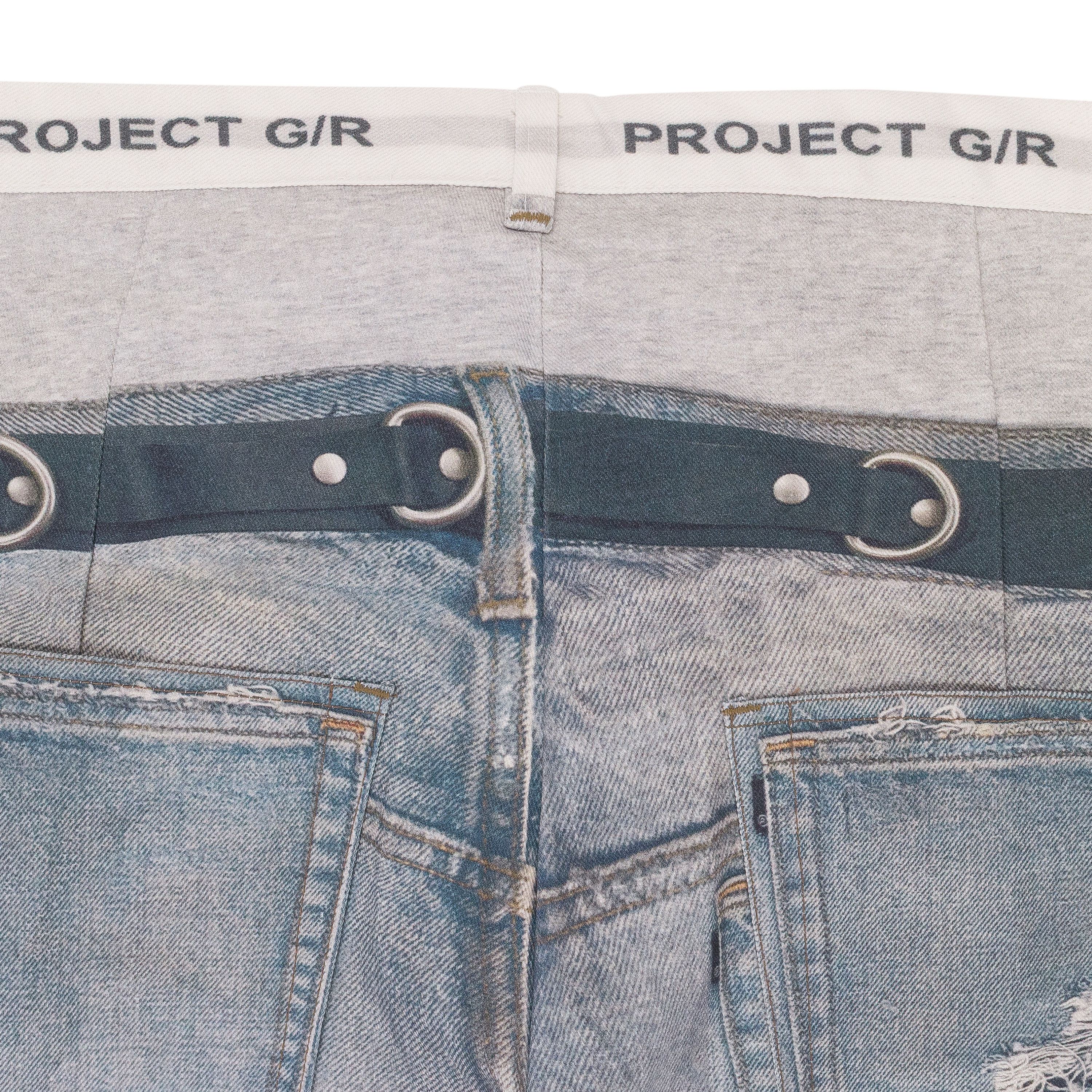 PROJECT G/R BLUE TROMPE-L'ŒIL DENIM JEANS SIZE XL Size US 36 / EU 52 - 4 Thumbnail
