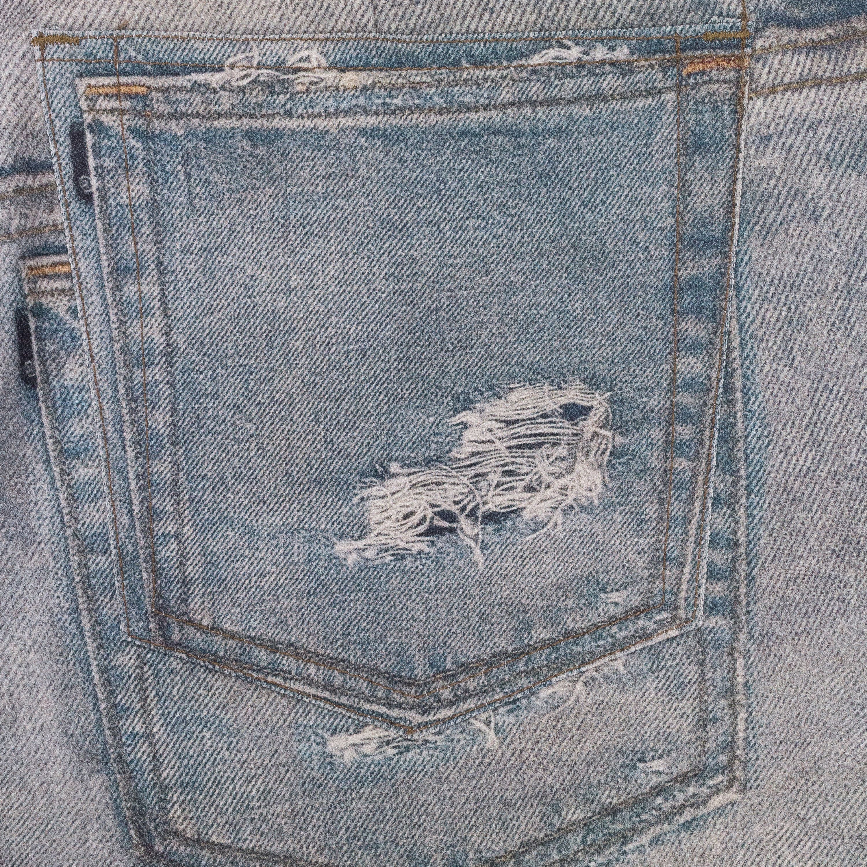 PROJECT G/R BLUE TROMPE-L'ŒIL DENIM JEANS SIZE XL Size US 36 / EU 52 - 6 Thumbnail