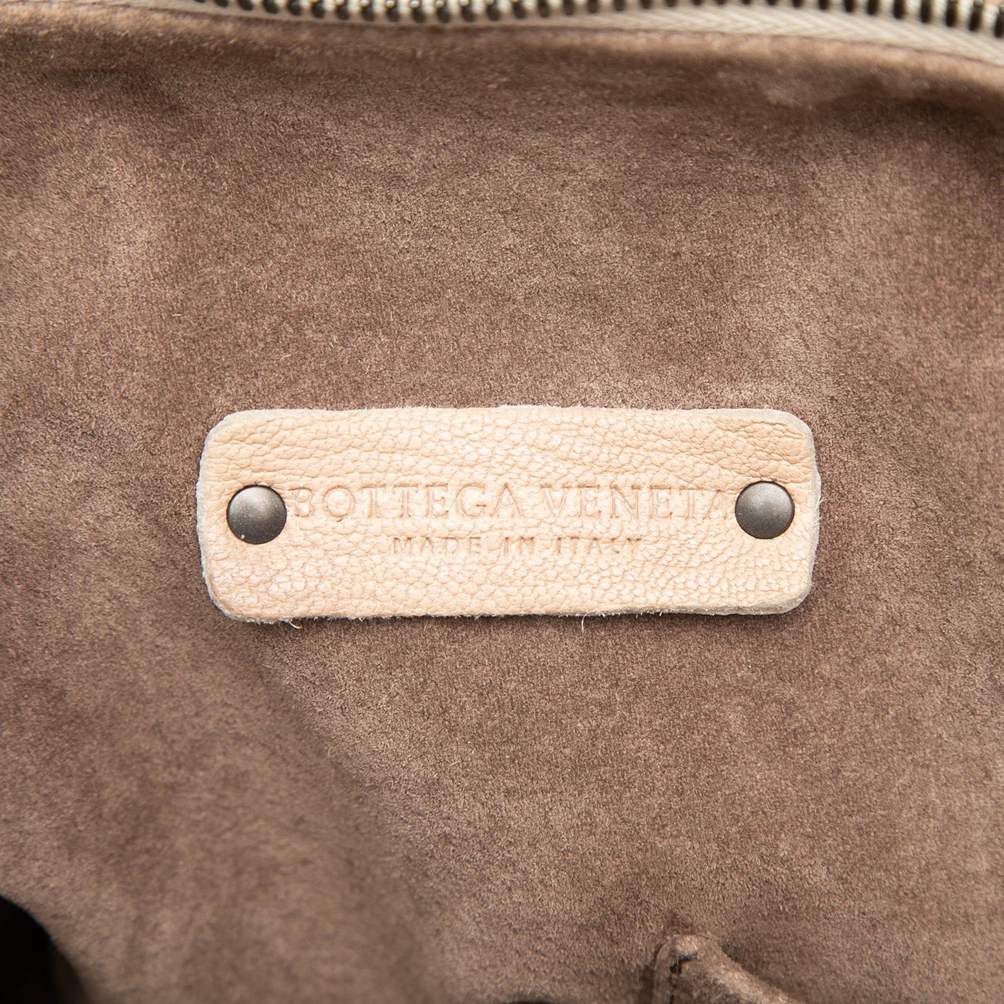 Bottega Veneta Intrecciato Trimmed Pebbled Lambskin Top Handle Bag Size ONE SIZE - 5 Thumbnail