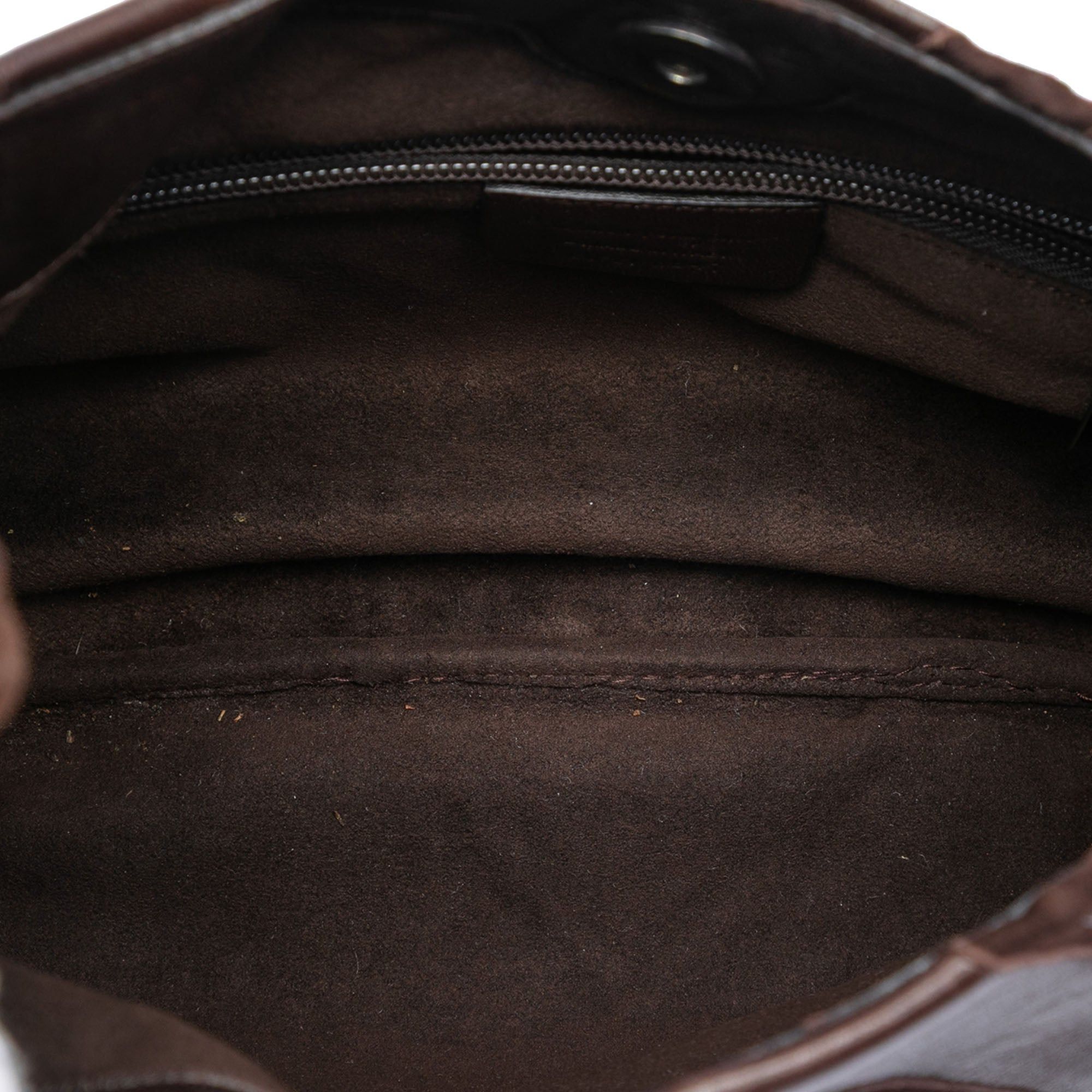 Salvatore Ferragamo Chevron Calfskin and Studded Suede Hobo Size ONE SIZE - 4 Thumbnail