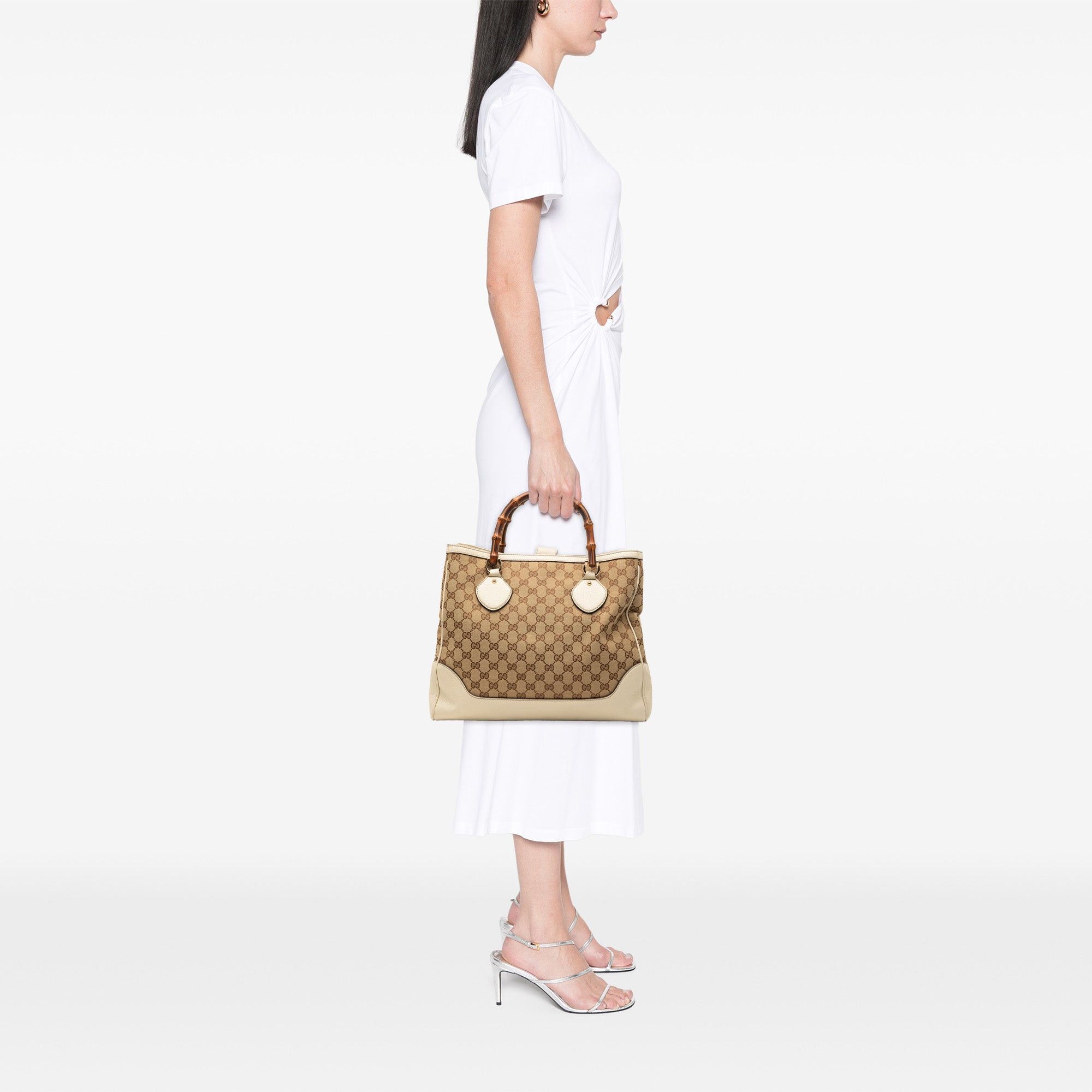 Gucci Medium GG Canvas Bamboo Diana Tote Size ONE SIZE - 7 Thumbnail