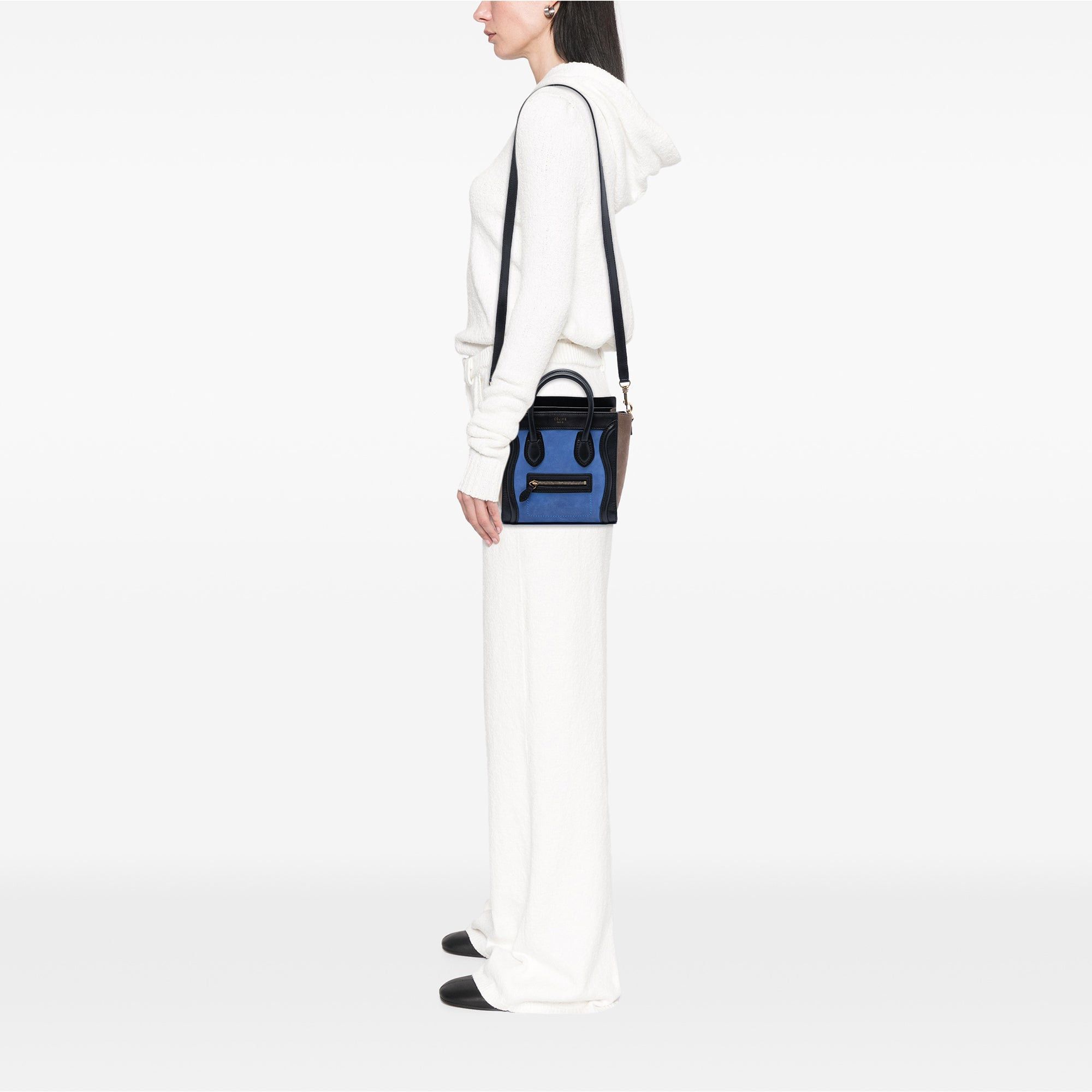 Celine Nano Tricolor Nubuck and Calfskin Luggage Tote Size ONE SIZE - 7 Thumbnail