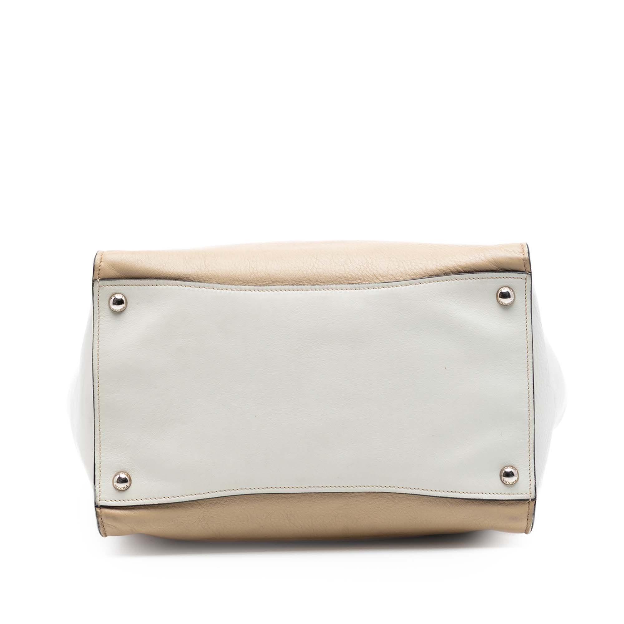 Prada Bicolor Glace Calf Twin Pocket Double Handle Satchel Size ONE SIZE - 3 Thumbnail