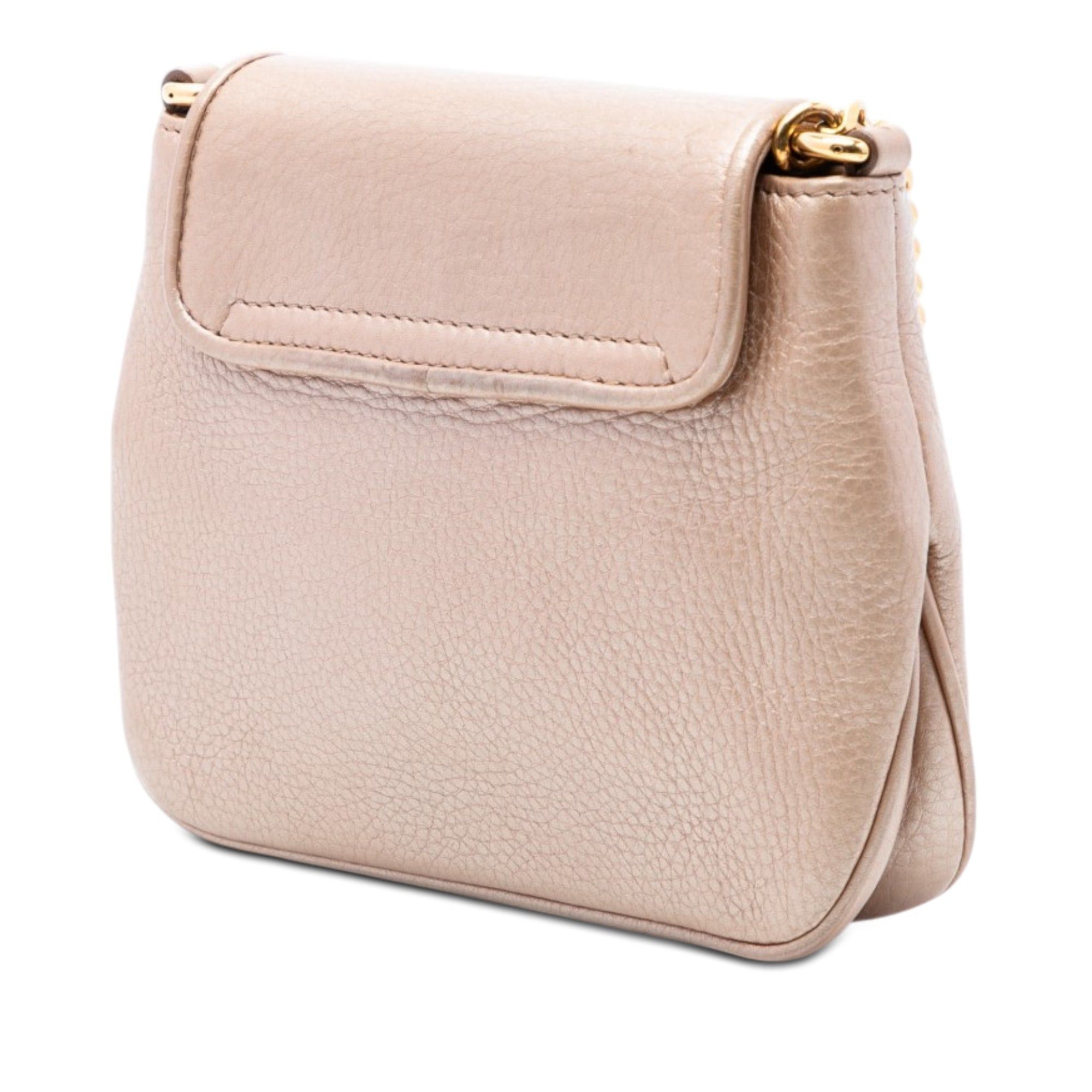 Gucci Small Metallic Pebbled Calfskin 1973 Chain Crossbody Size ONE SIZE - 2 Thumbnail