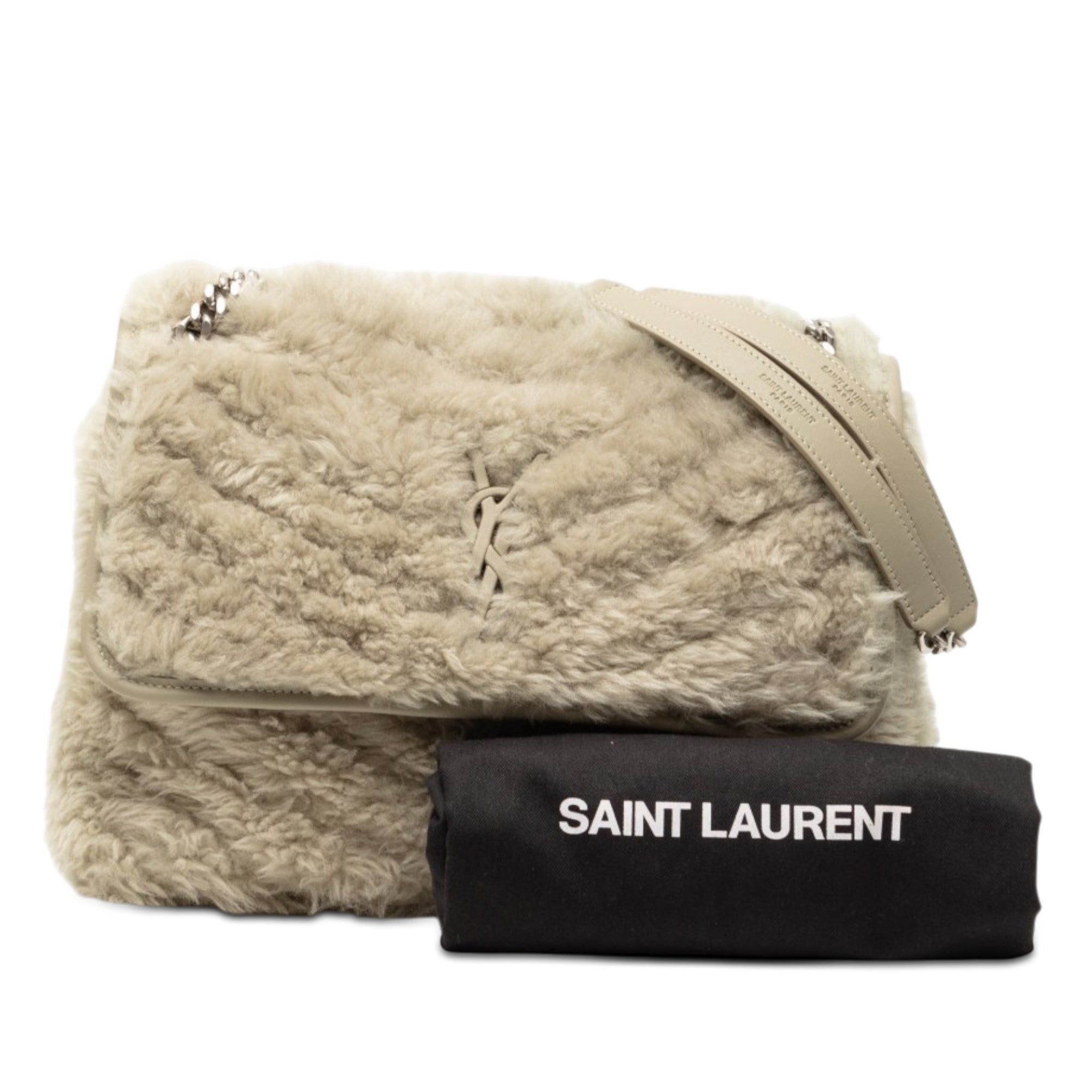 Saint Laurent Paris Medium Shearling Niki Shoulder Bag Size ONE SIZE - 8 Thumbnail