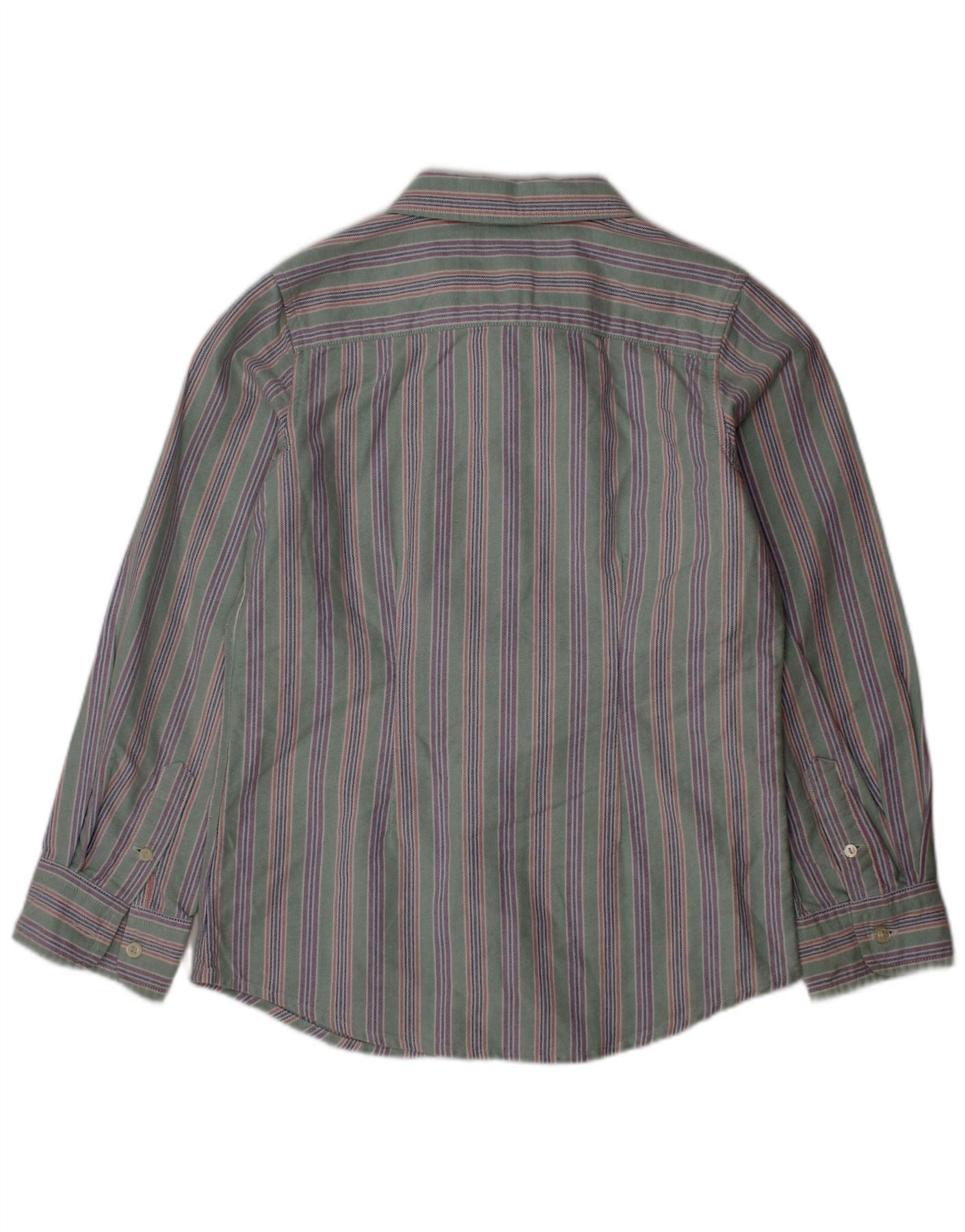 Ralph Lauren Boys Flannel Shirt 5-6 Years Green Striped Cotton Size XS / US 0-2 / IT 36-38 - 2 Thumbnail