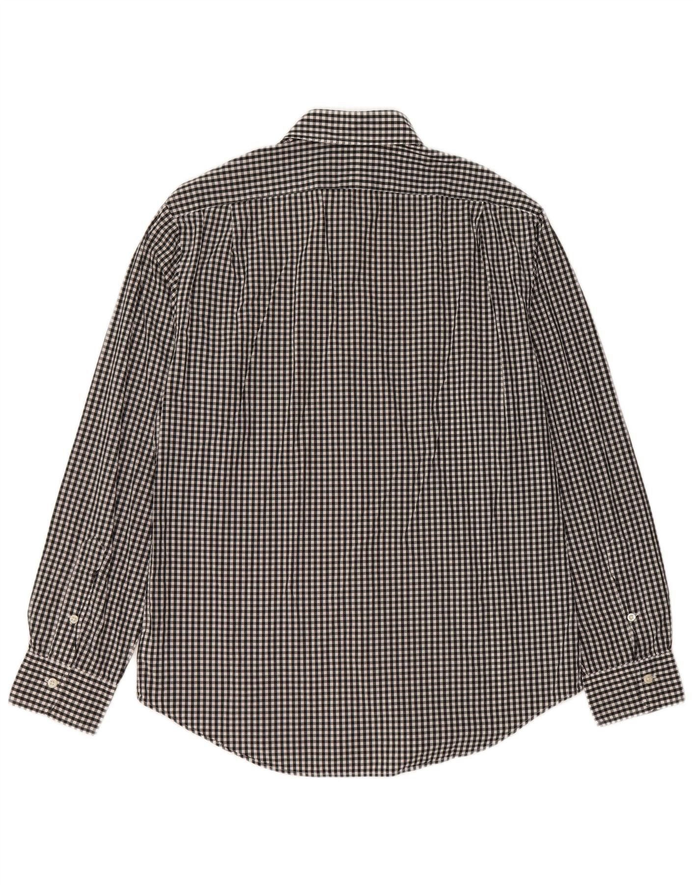 Polo Ralph Lauren Mens Slim Fit Shirt Large Black Gingham Cotton Size US L / EU 52-54 / 3 - 2 Thumbnail