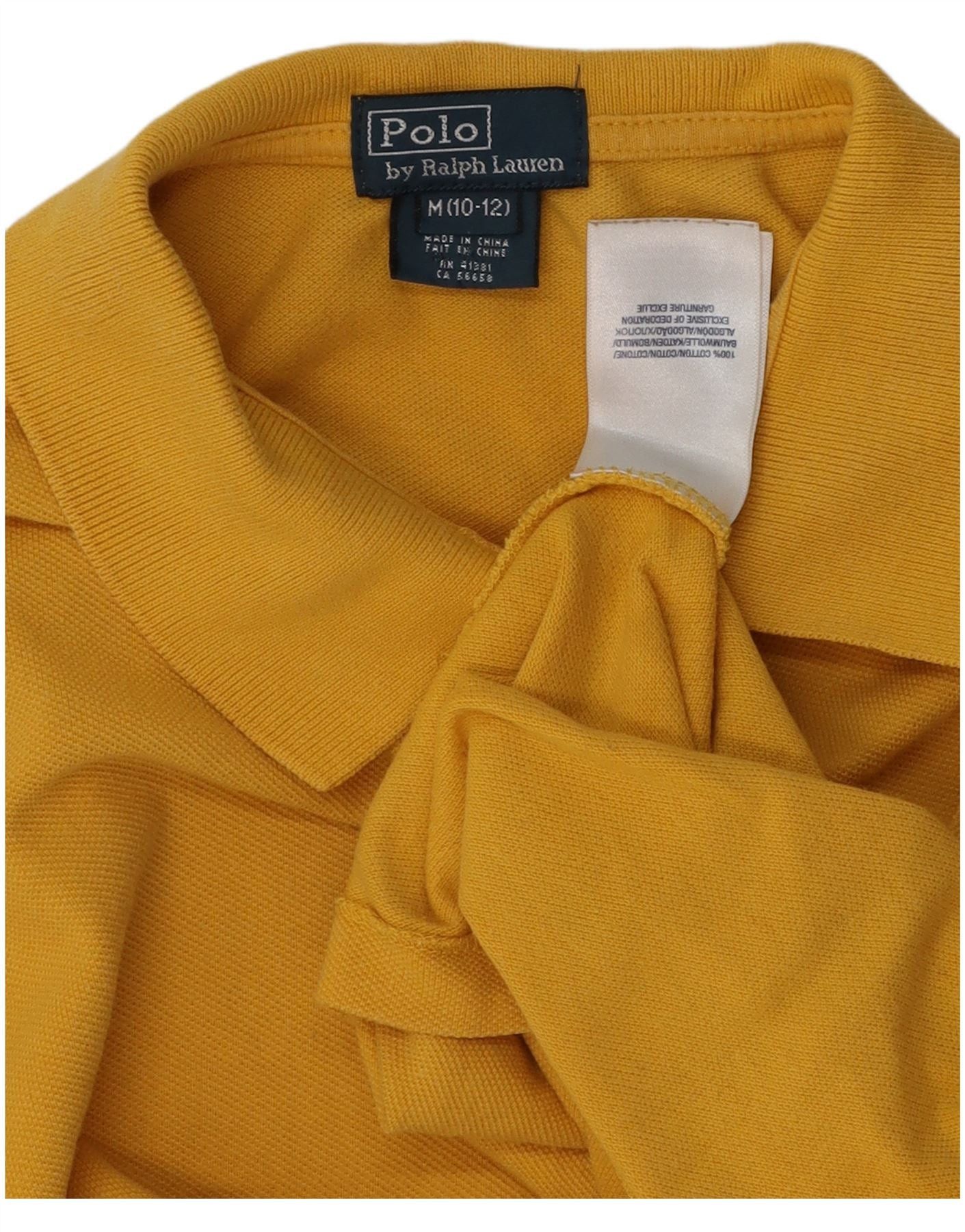 Polo Ralph Lauren Boys Polo Shirt 10-11 Years Medium Yellow Cotton Size XXS / US 00 / IT 34 - 4 Thumbnail