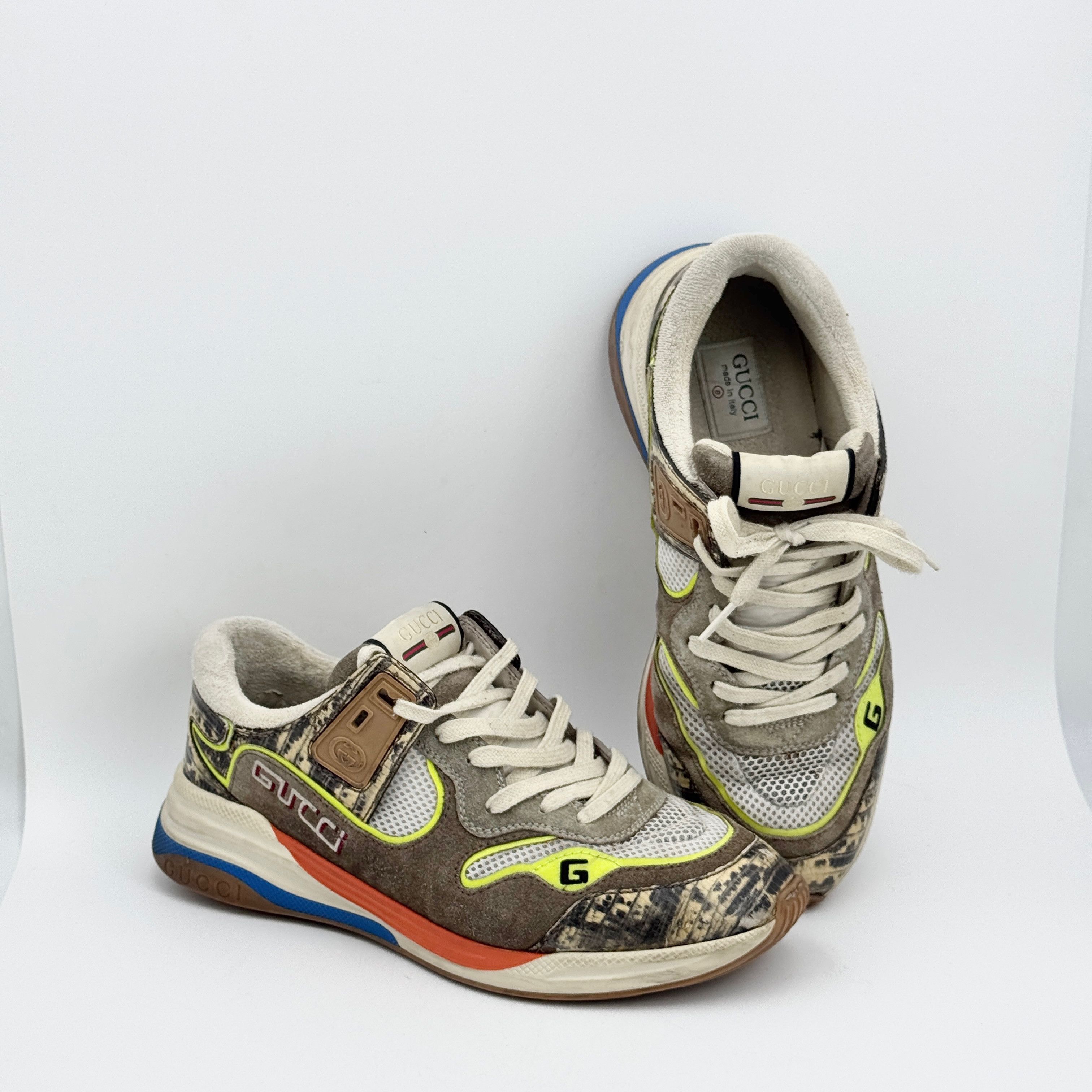 Gucci Gucci Multi-Color Logo Patch Sneakers US 9 Size US 9 / EU 42 - 2 Thumbnail