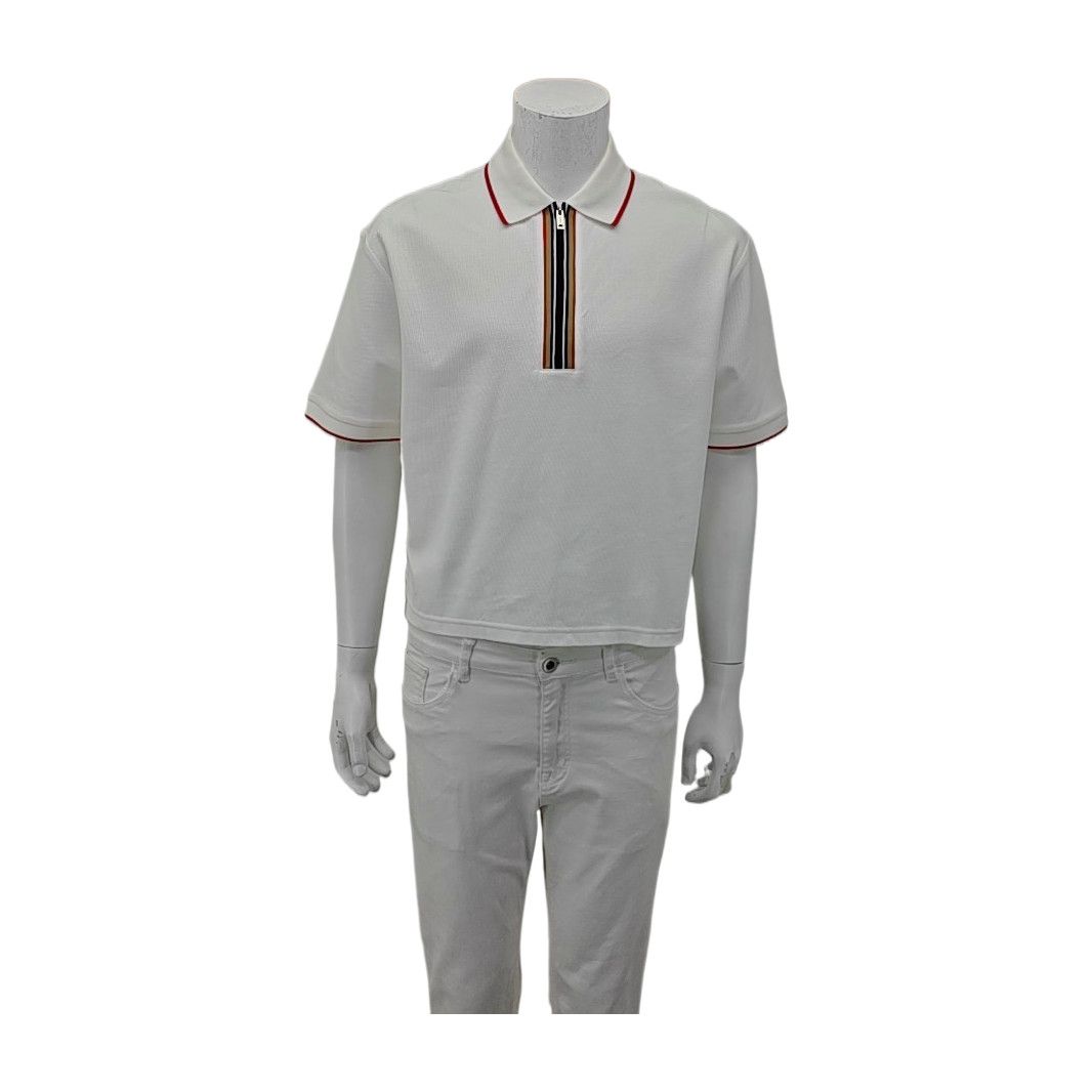 Burberry Burberry Icon Stripe Zip Polo Size L Size US L / EU 52-54 / 3 - 2 Thumbnail