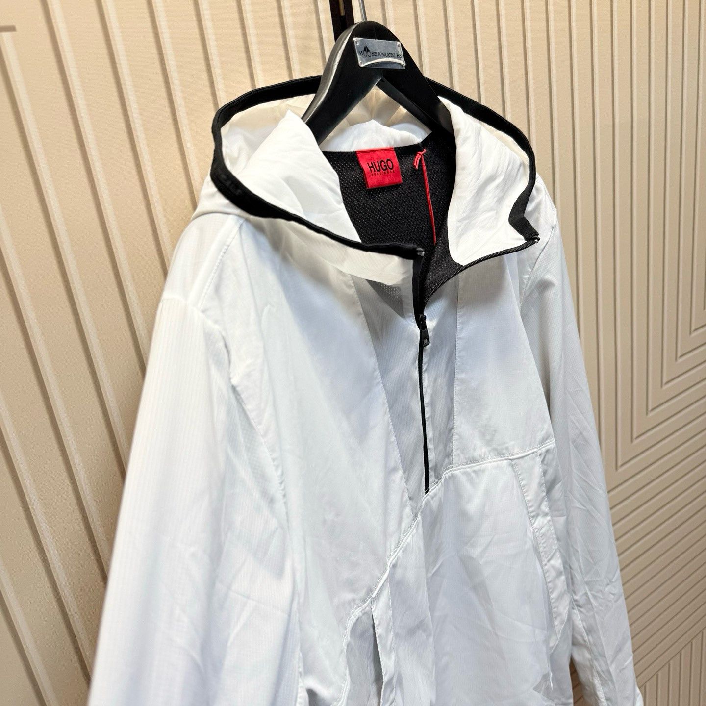 Hugo Boss HUGO BOSS White Logo Print Pullover Jacket Size M Size US M / EU 48-50 / 2 - 4 Thumbnail