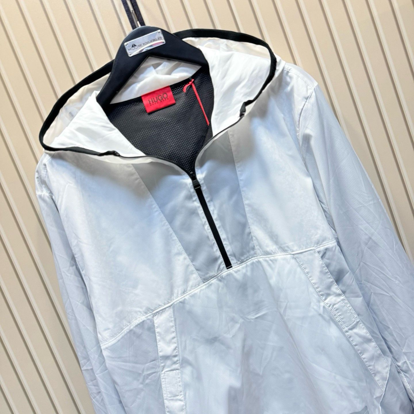 Hugo Boss HUGO BOSS White Logo Print Pullover Jacket Size M Size US M / EU 48-50 / 2 - 6 Thumbnail