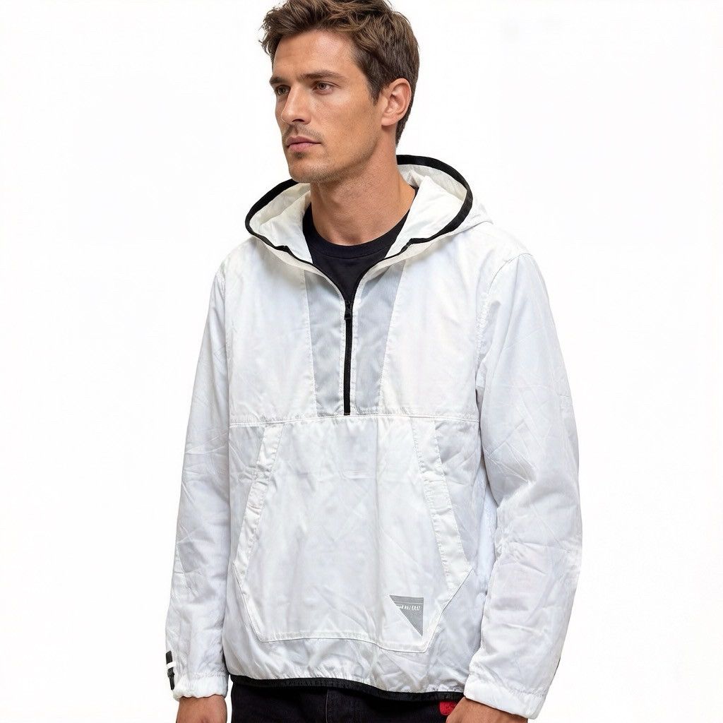 Hugo Boss HUGO BOSS White Logo Print Pullover Jacket Size M Size US M / EU 48-50 / 2 - 9 Thumbnail