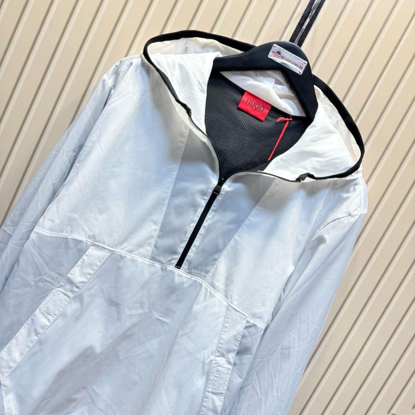 Hugo Boss HUGO BOSS White Logo Print Pullover Jacket Size M Size US M / EU 48-50 / 2 - 8 Thumbnail